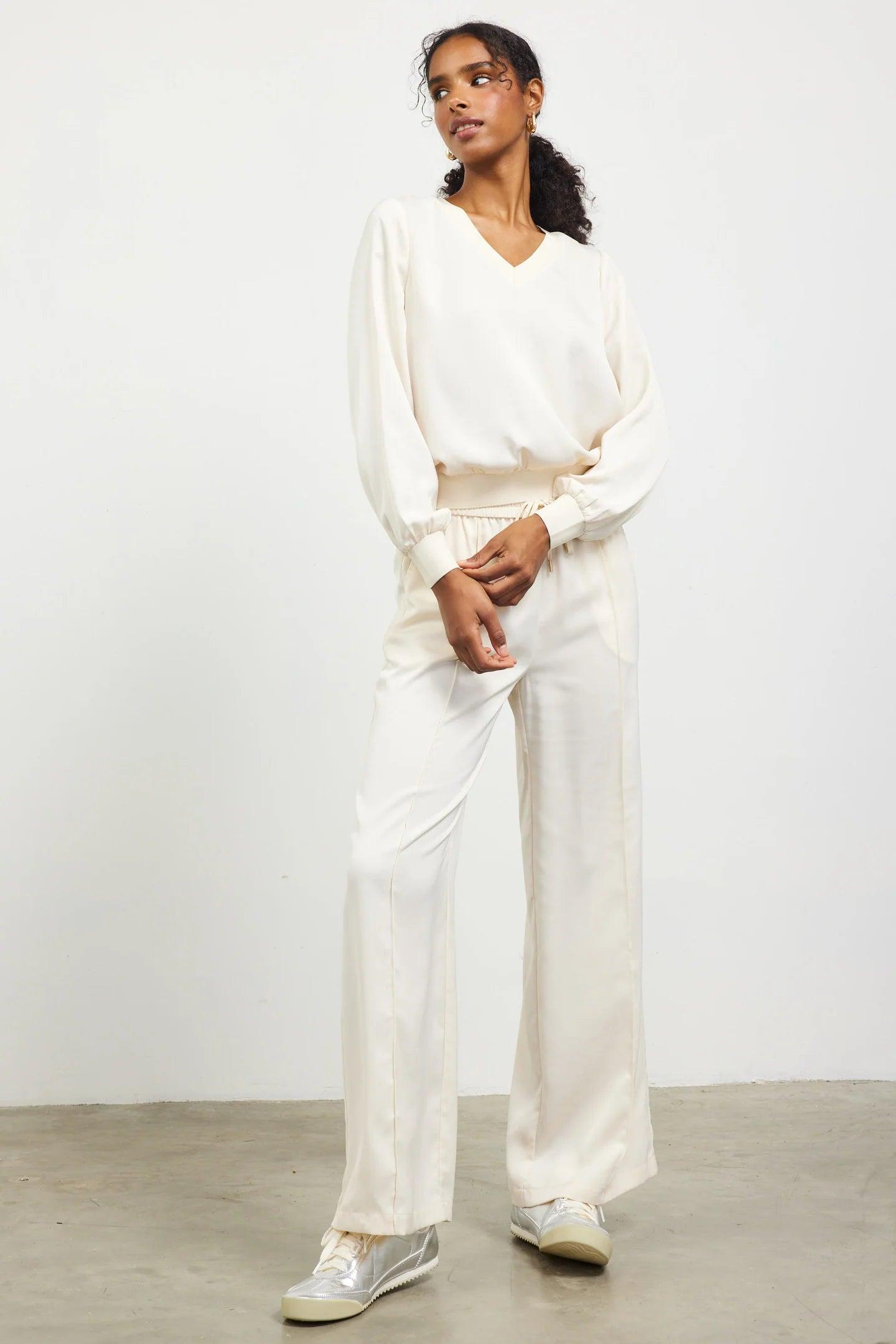 Rib Band Long Sleeve Top Product Image