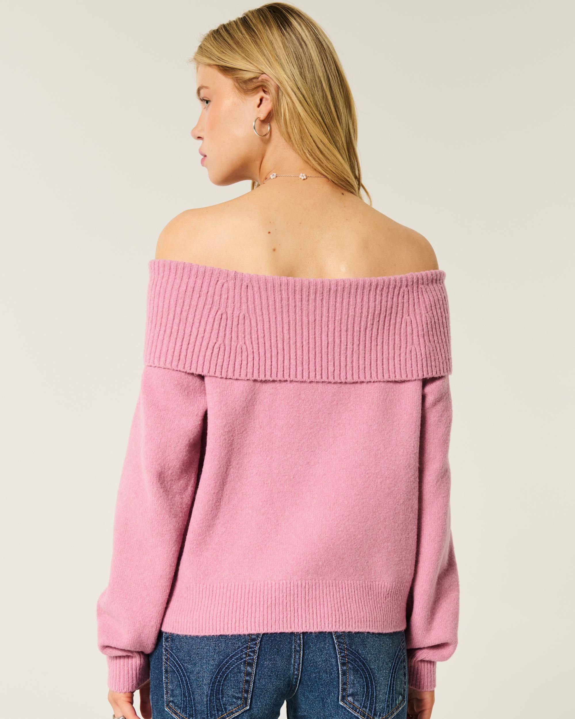 Hollister Comfy Cloud Off-the-Shoulder Twist Sweater Product Image