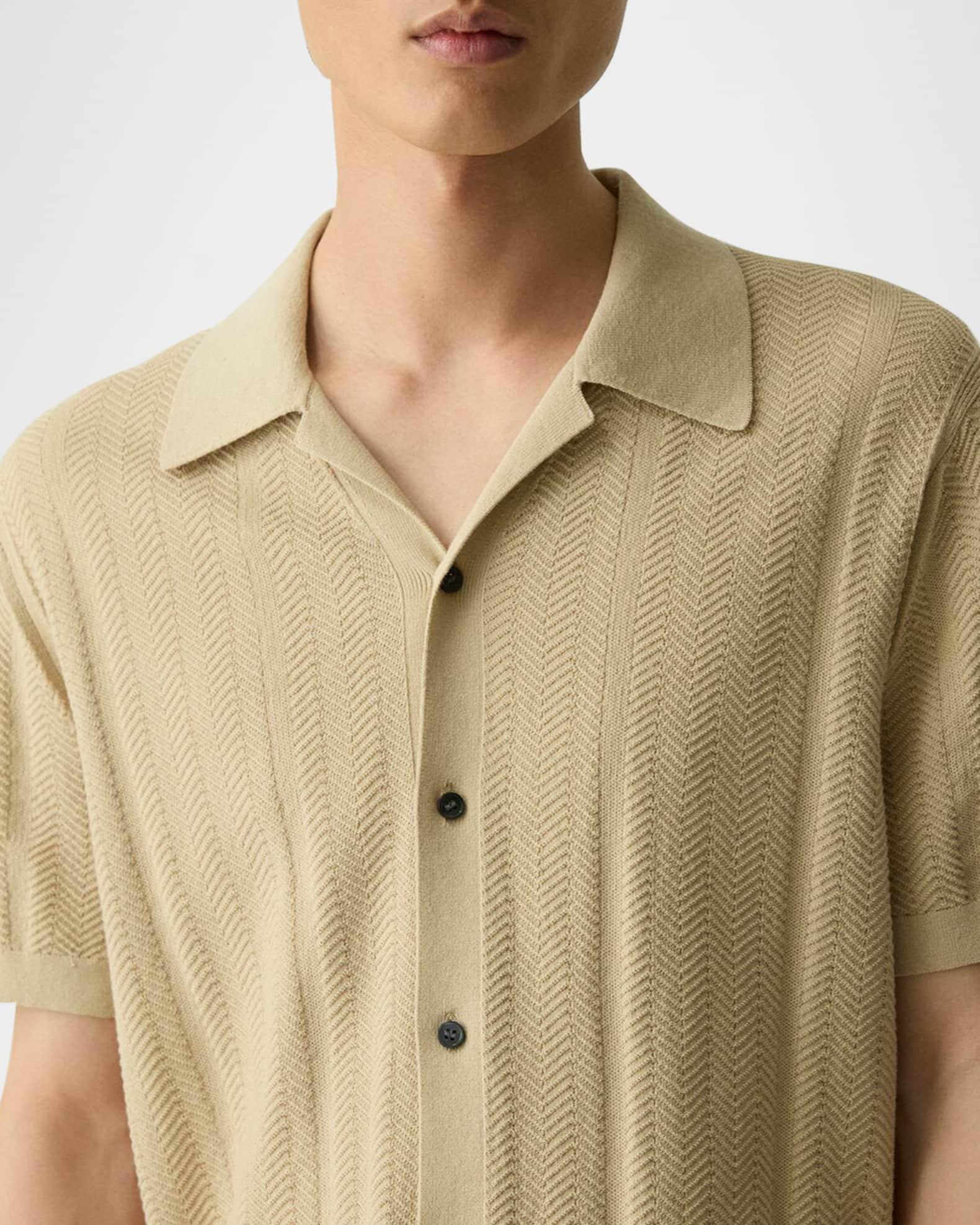 Men's Herringbone Knit Camp Shirt Product Image