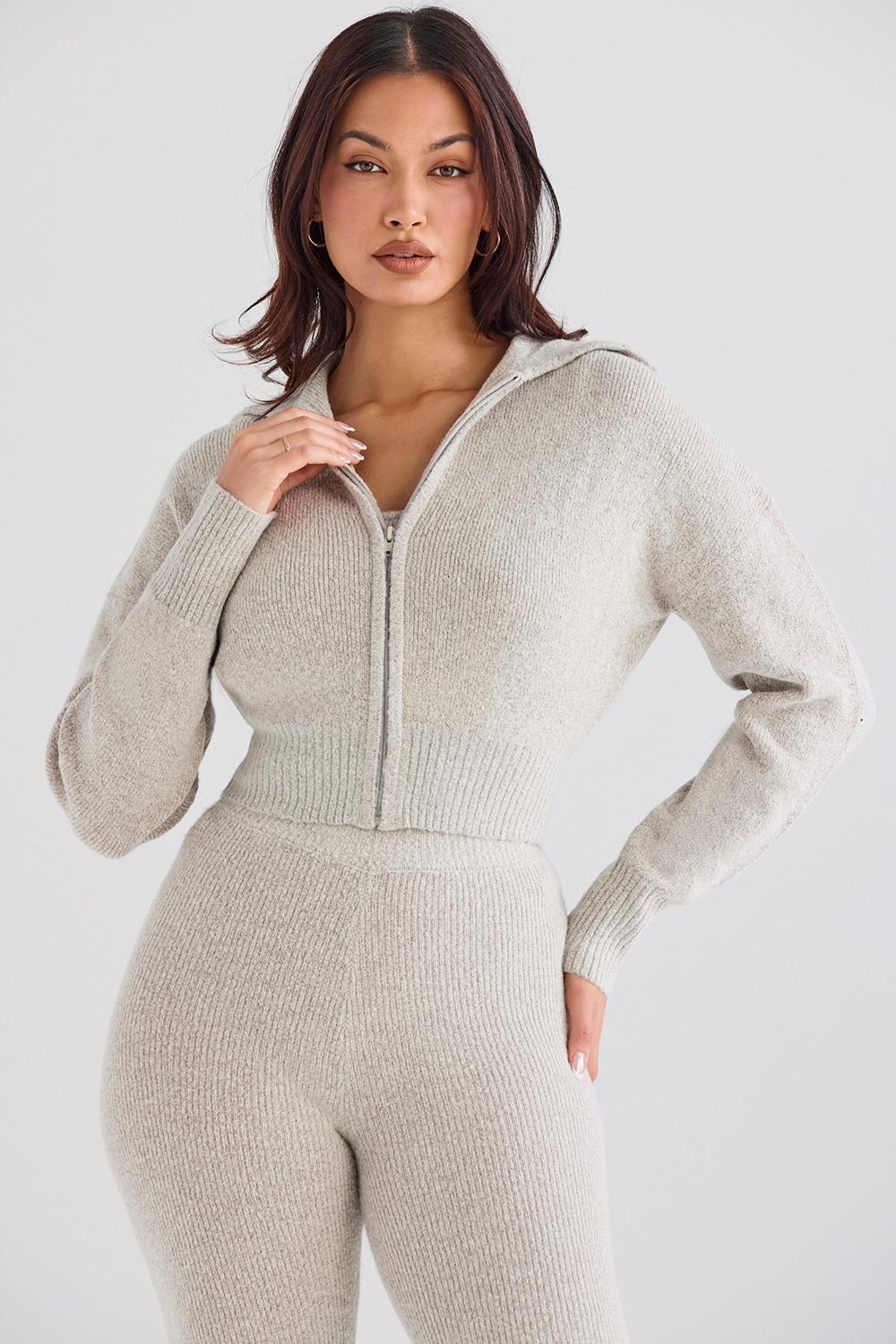 Blaise  opal marl knit cropped cardigan - sale Product Image