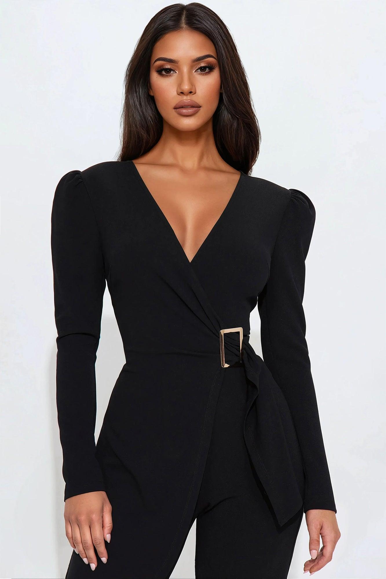 Bodes Well Blazer Jumpsuit - Black Product Image