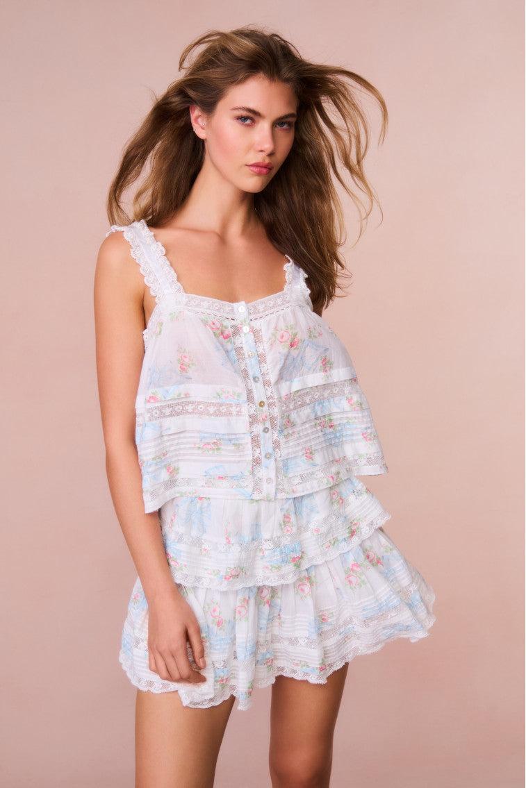 Ruffle Mini Rosa Beaux Skirt Product Image