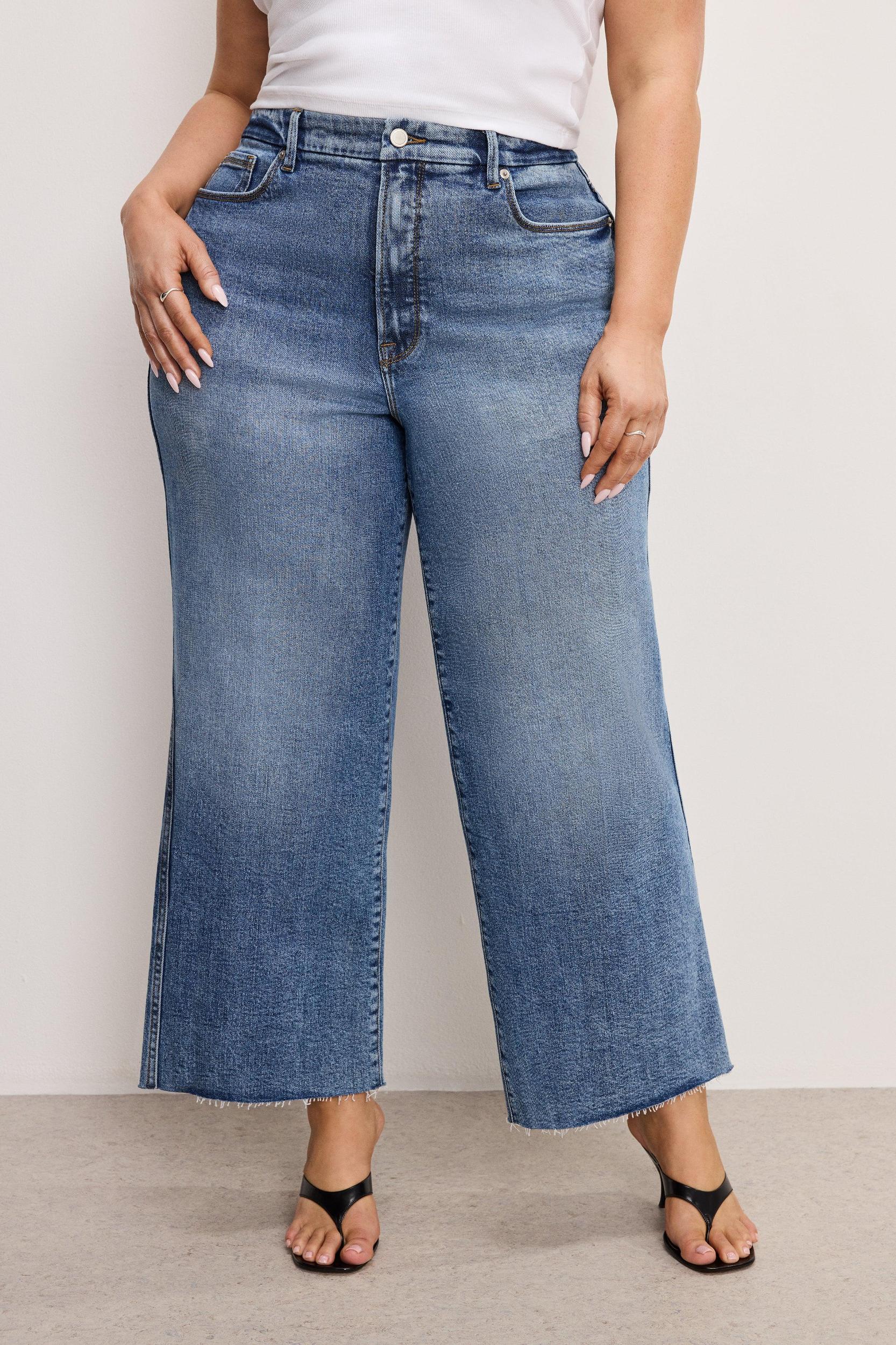 GOOD SKATE WIDE CROPPED JEANS | INDIGO978 Product Image