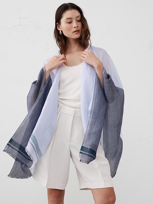 Silk-Ramie Poncho Product Image