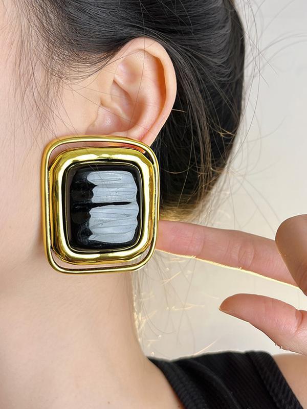 Geometric Shiny Earrings Accessories Product Image