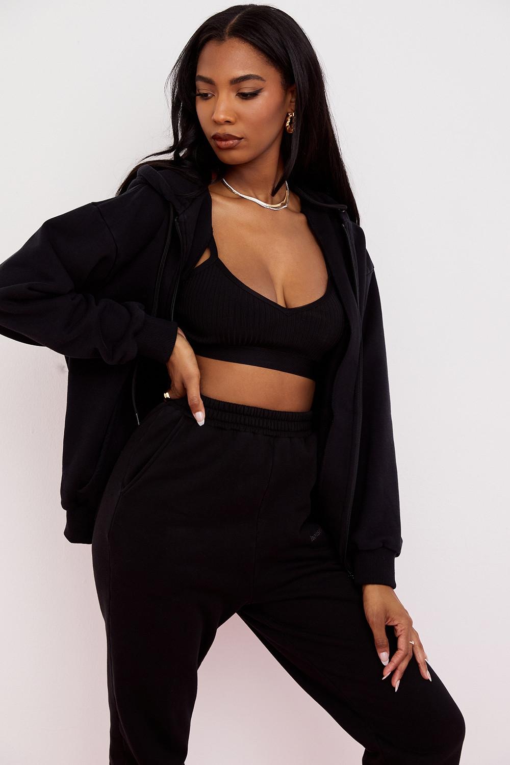 Storm  ink cotton fleece-back zip through hoodie Product Image