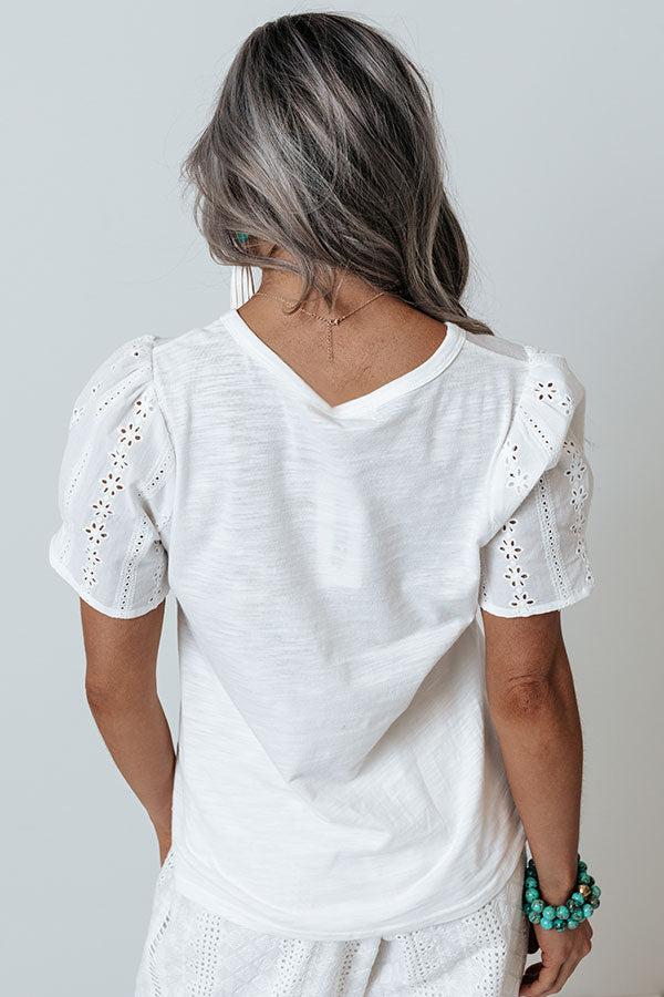 Upper West Side Story Eyelet Top In White Product Image