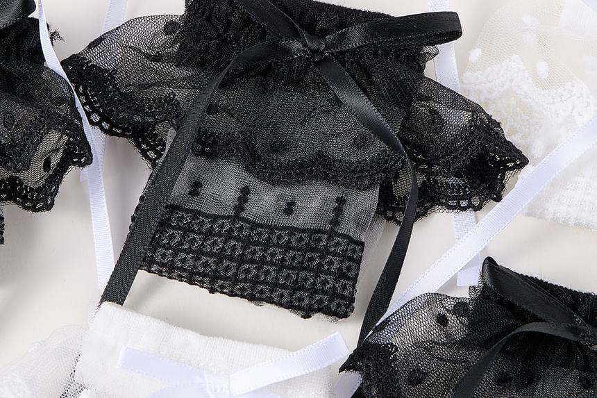 Lace Trim Crew Socks Set Product Image