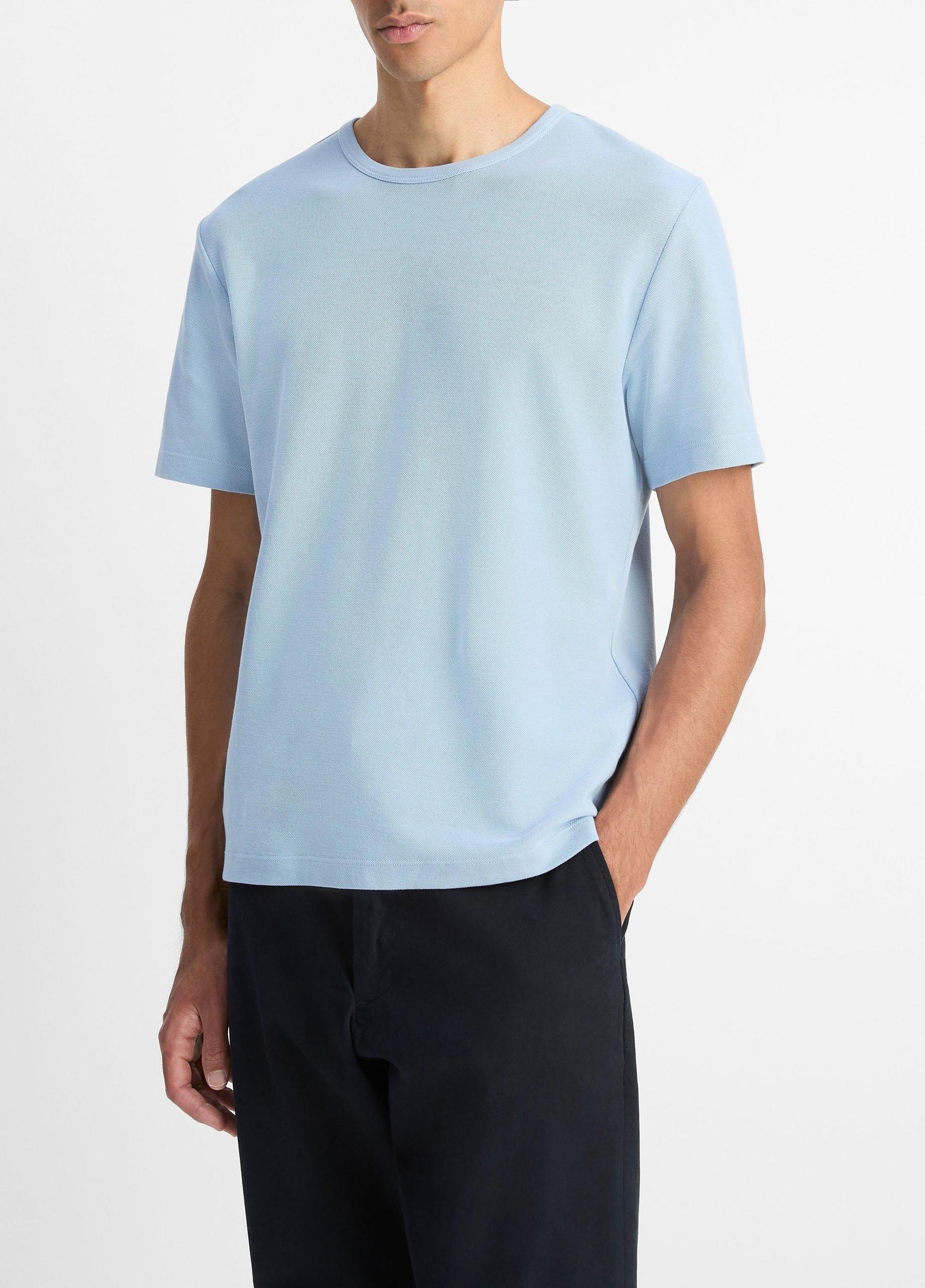 Pima Cotton Piqué Crew Neck T-Shirt Product Image