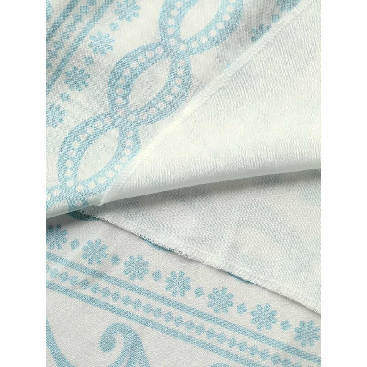 Plus Size Geometric Print V Neck Midi Dress Teal Women V-neck Cap Sleeve Curvy BloomChic 26/4X Product Image