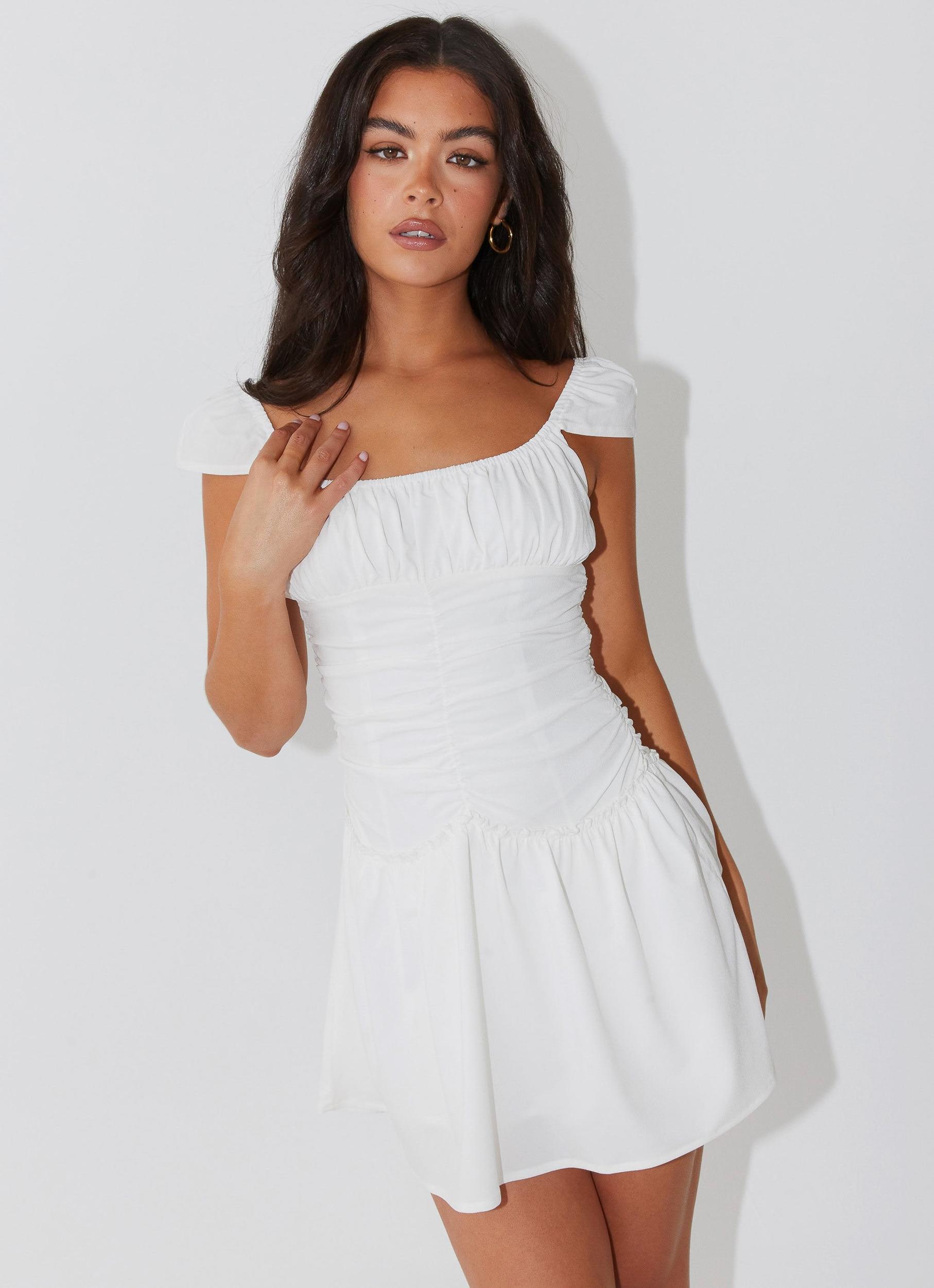 Island Dreams Mini Dress - White Product Image