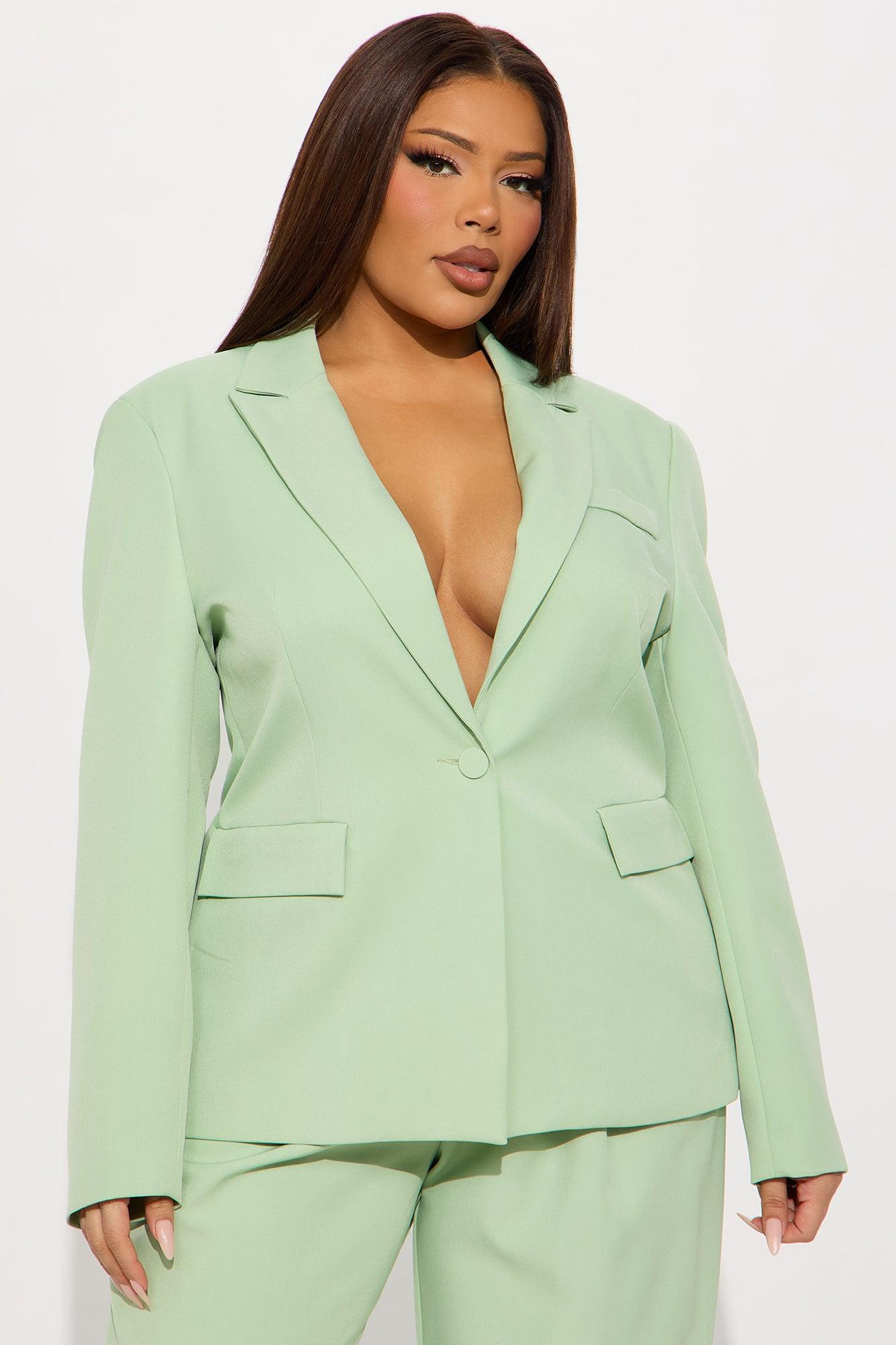 Power Suit Icon Pant Set - Sage Product Image