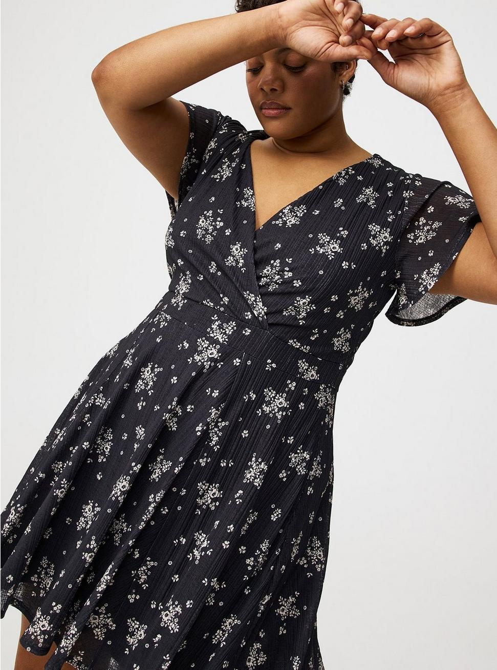 Surplice Flutter Sleeve Mini Dress Product Image