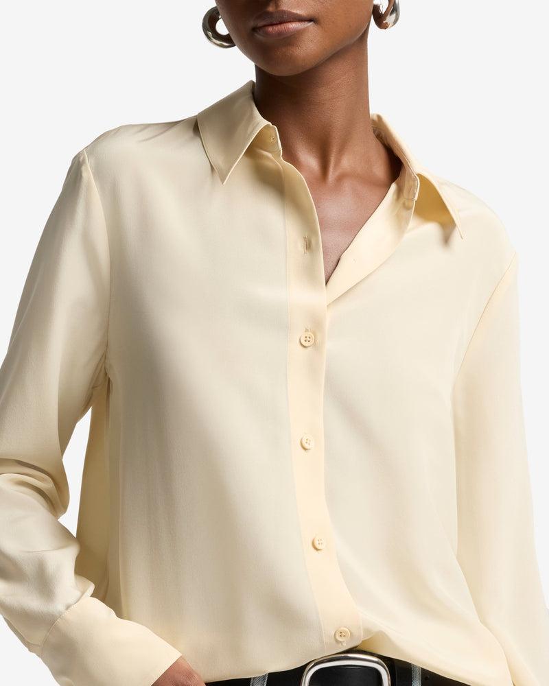 Long Sleeve Silk Blouse Product Image