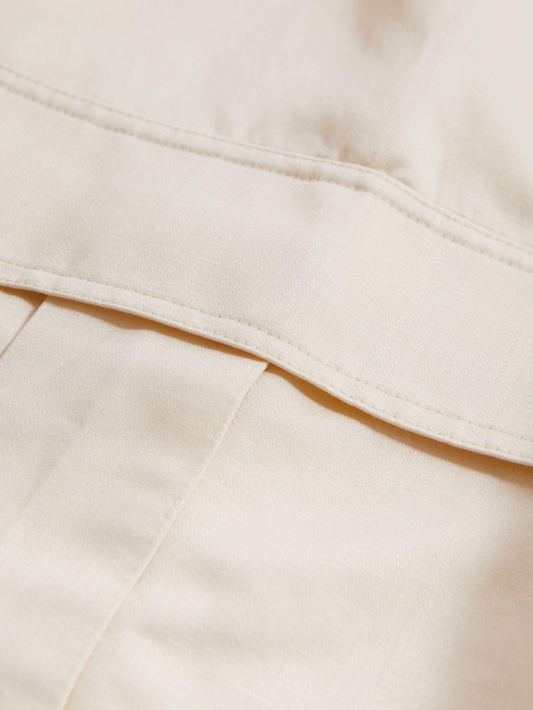 Viscose-Linen Cargo Pocket Tunic Dress in Beige Product Image