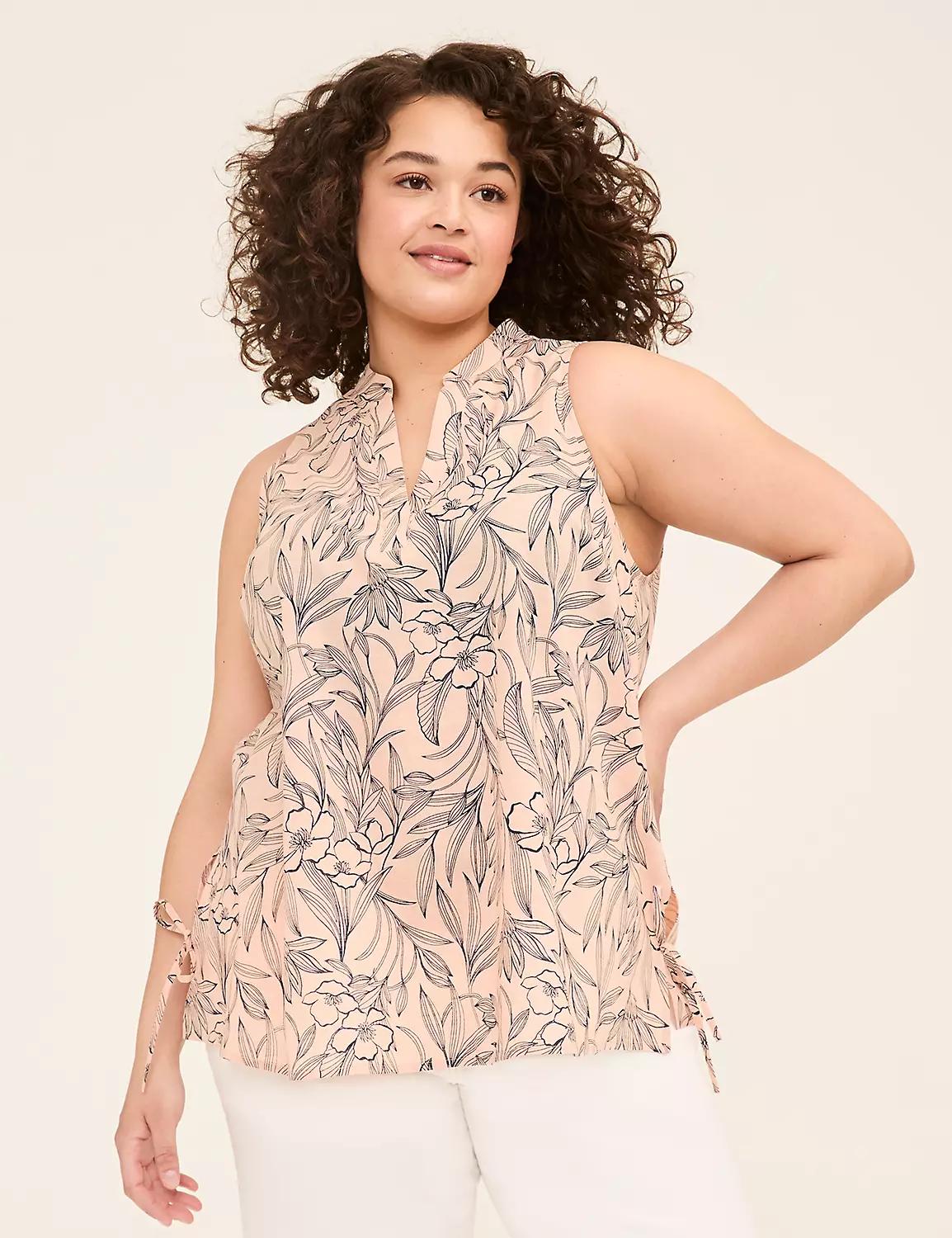 Side-Tie Notch-Neck Popover Tank Product Image