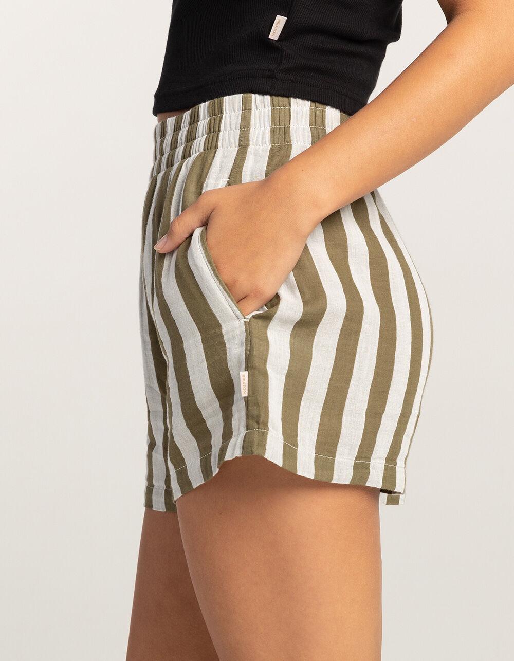BRIXTON Mykonos Womens Pull On Shorts - OLIVE COMBO Product Image