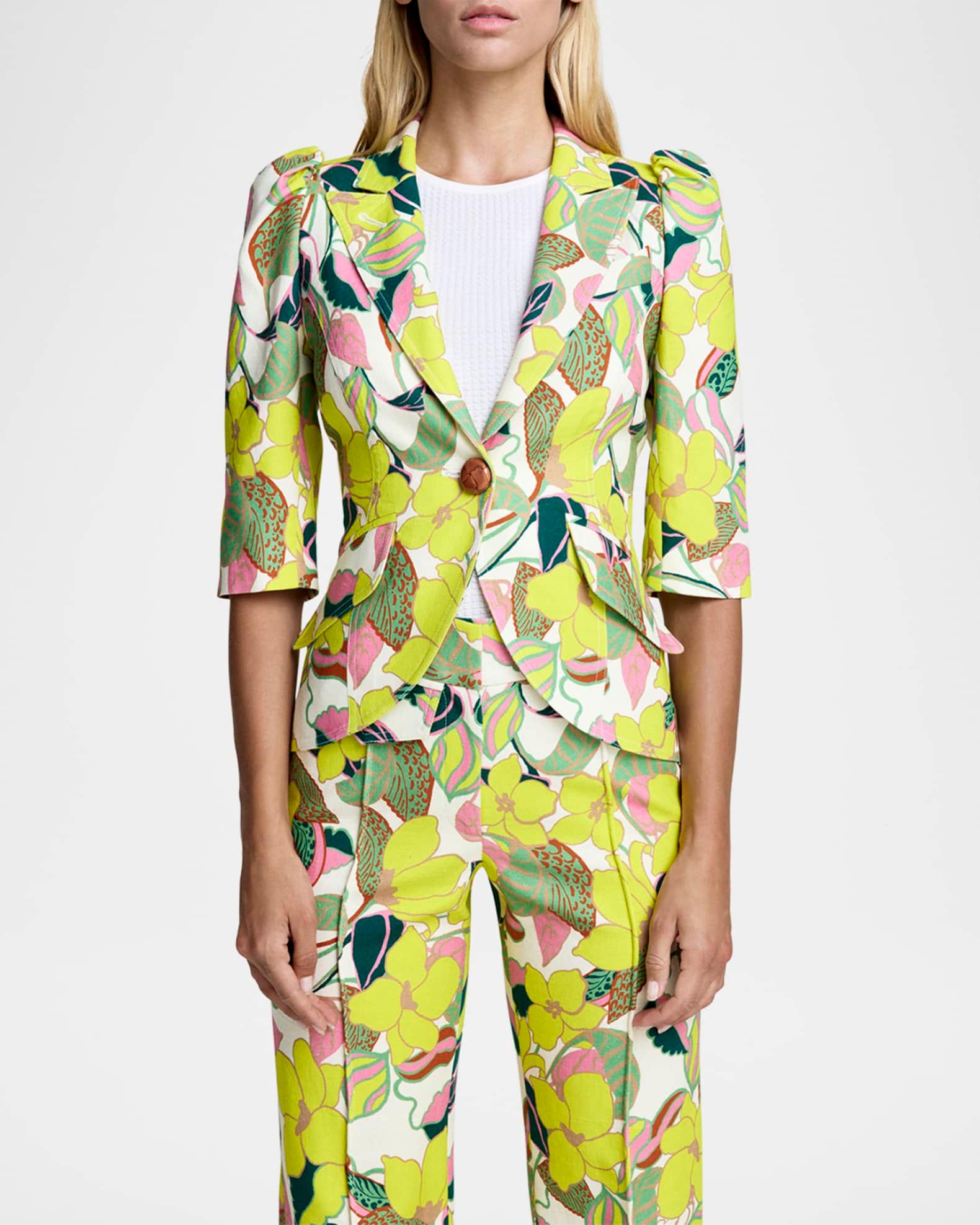 Citrus Cabana Short-Sleeve Blazer Product Image