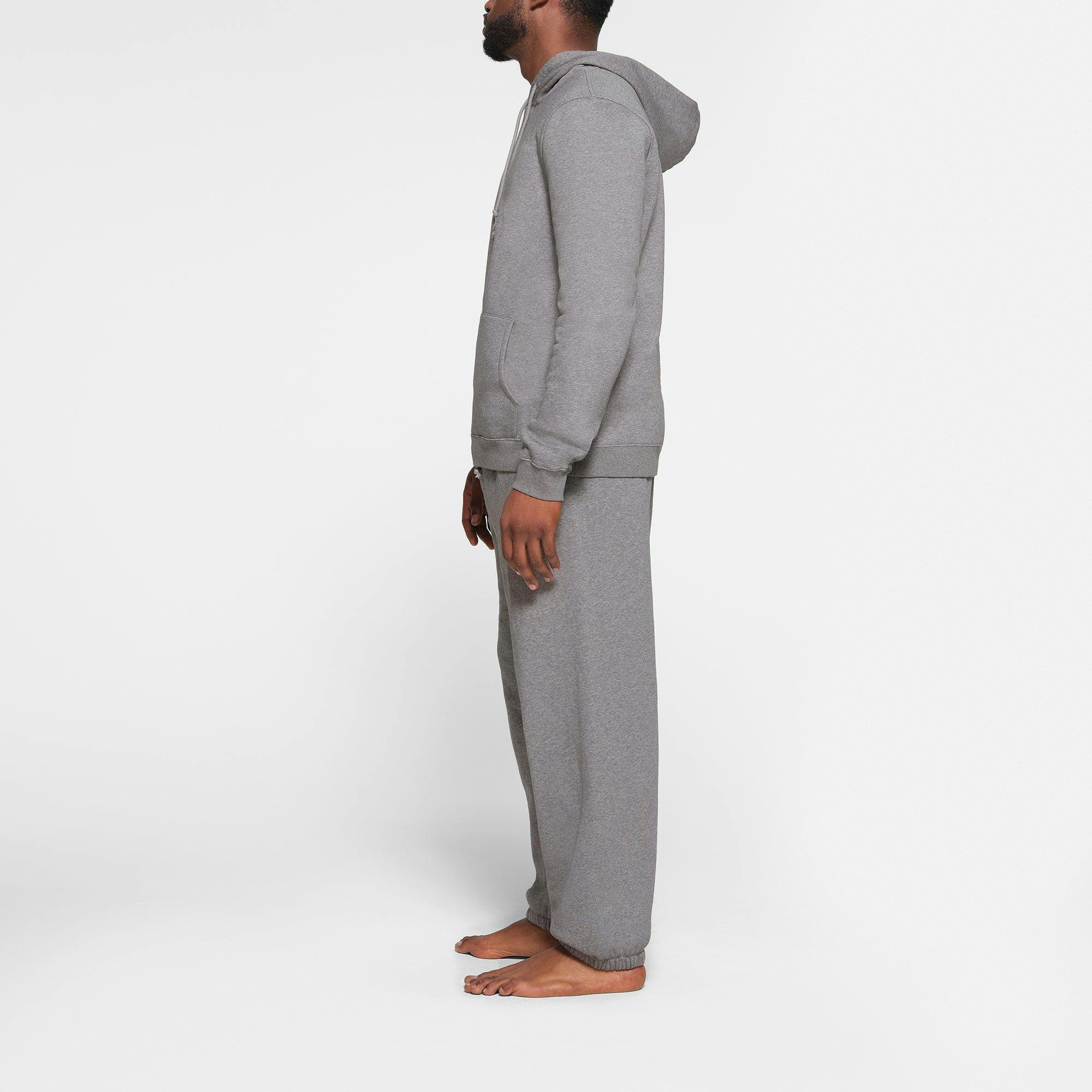 FLEECE LOUNGE MENS CLASSIC HOODIE | DARK HEATHER GREY Product Image