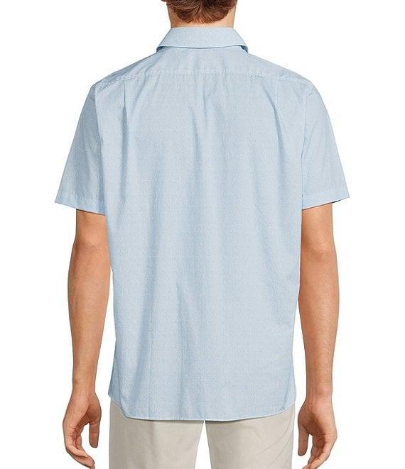Hart Schaffner Marx The Blueprint Collection Short Sleeve Textured Woven Button Front Shirt Product Image