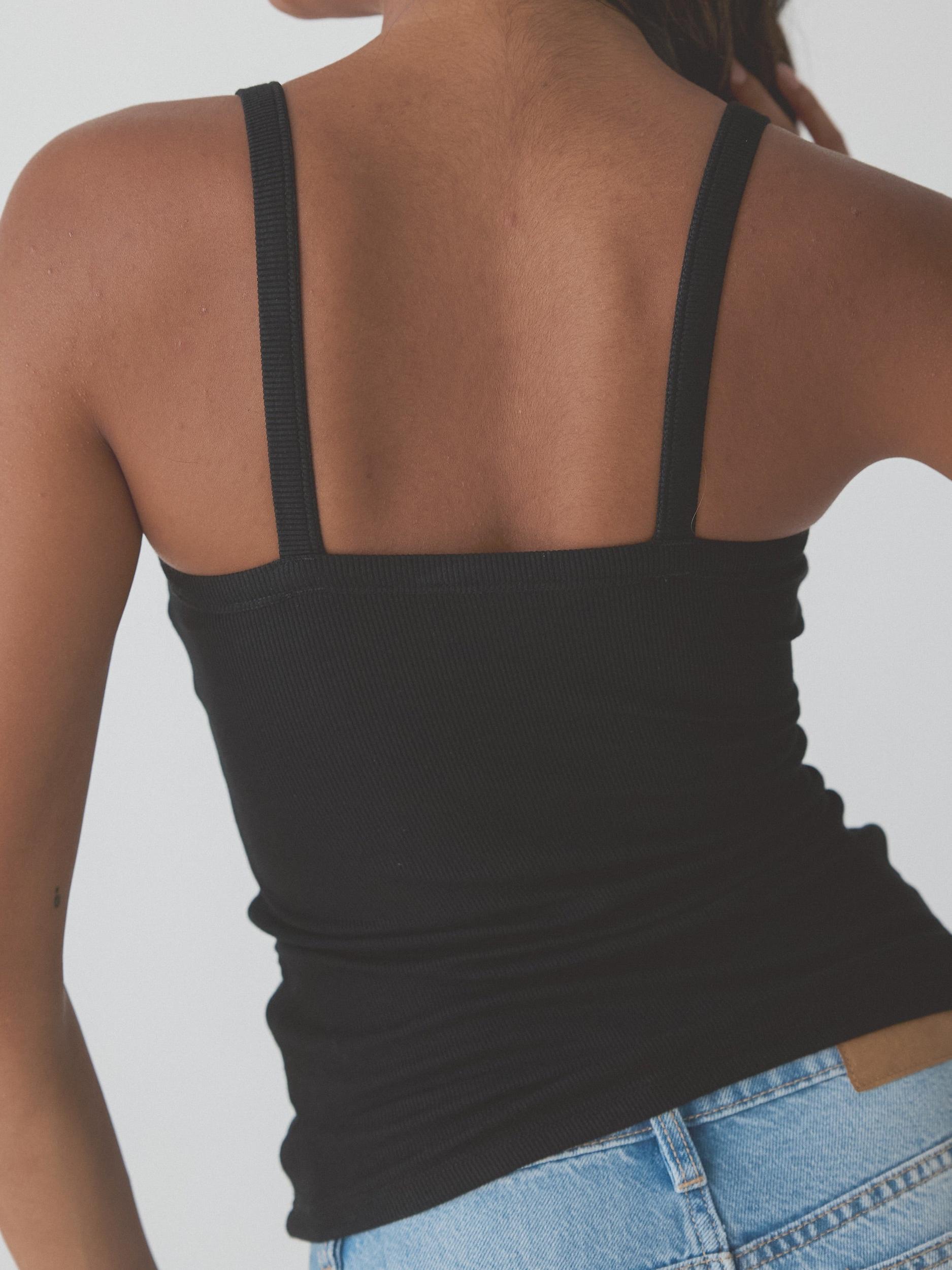 Ribbed Square Neck Brami Product Image