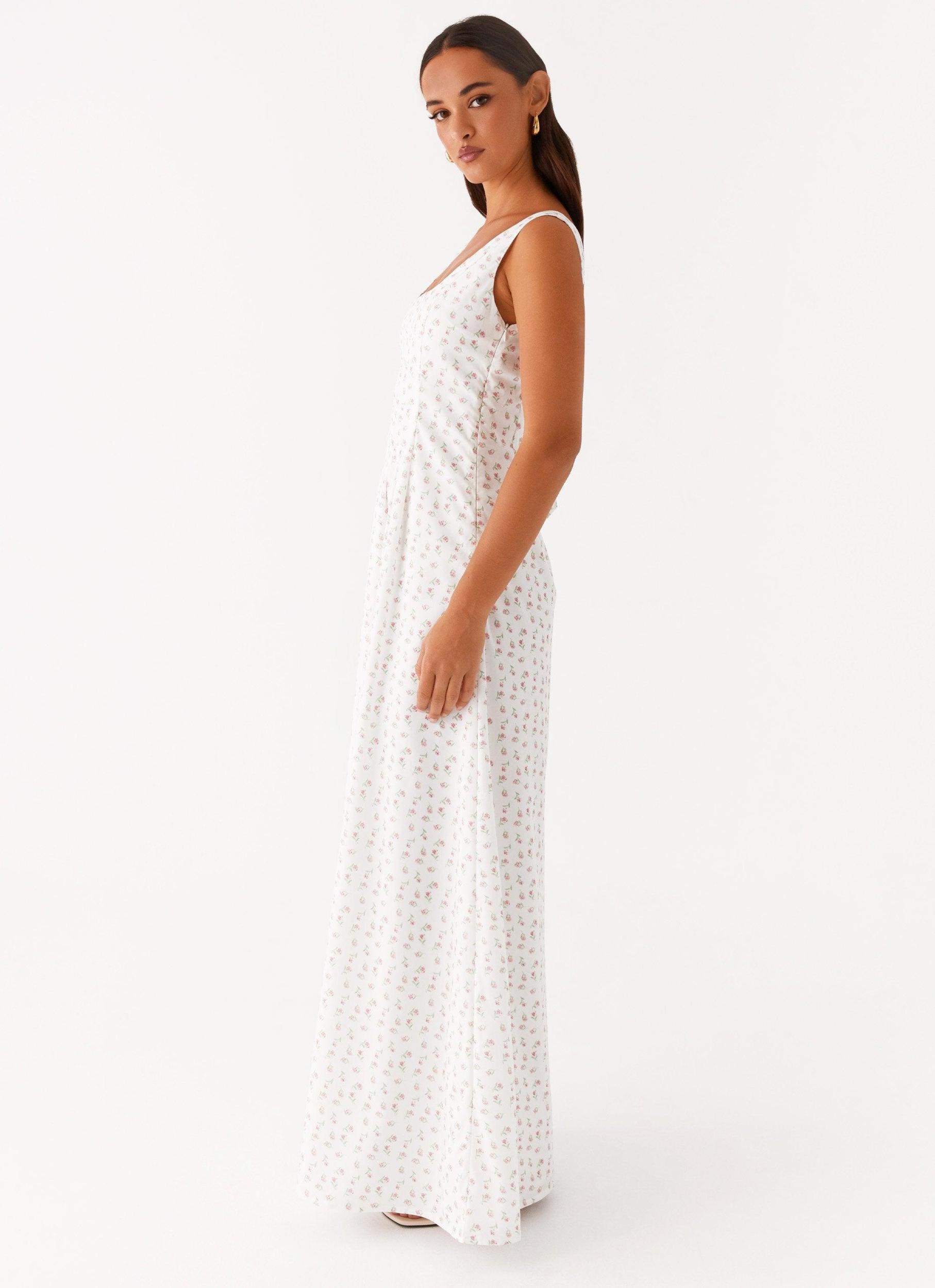 All My Love Maxi Dress - White Floral Product Image