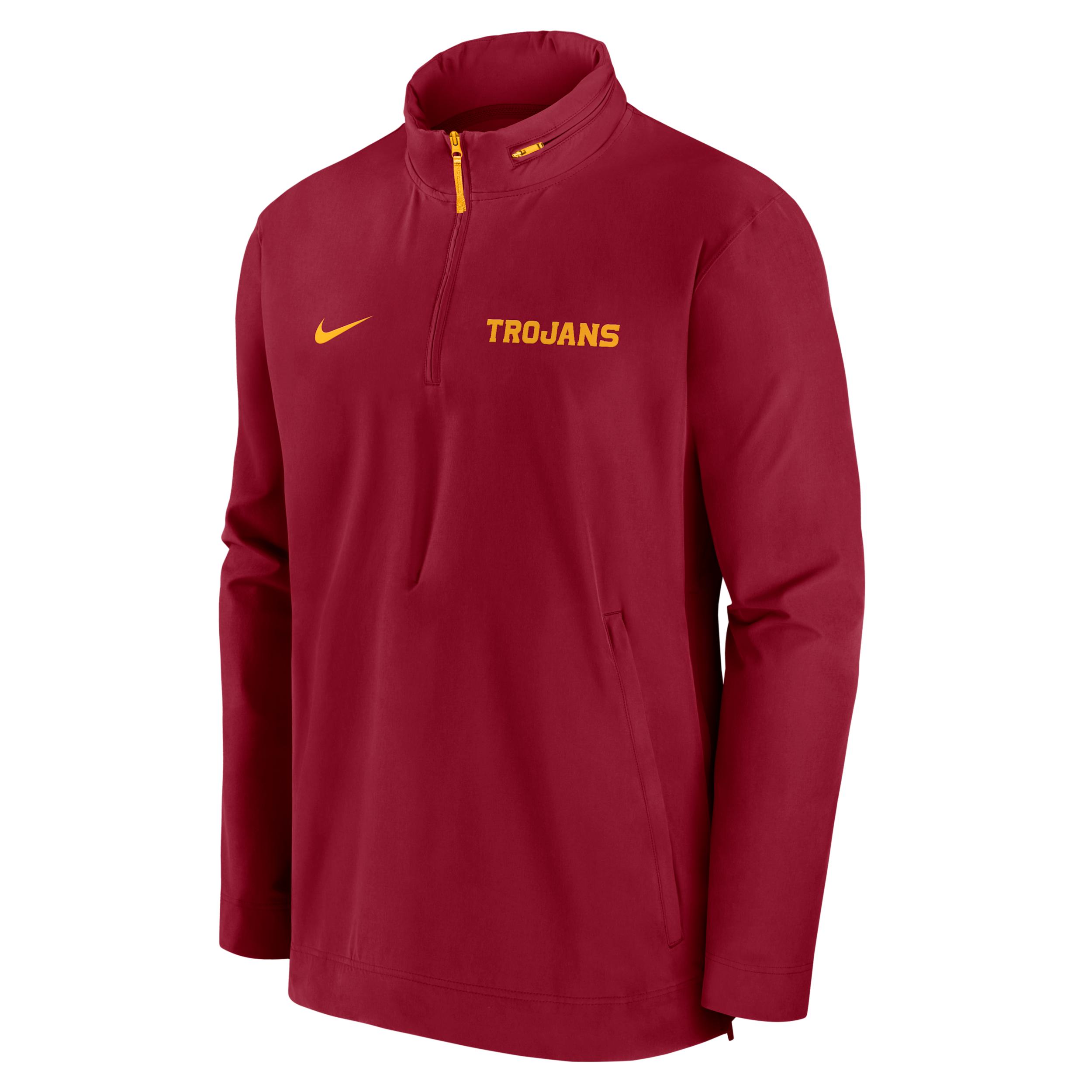 USC Trojans Sideline Coach Nike Mens College 1/2-Zip Hooded Jacket | 02F008DBSCJ-MT3 Product Image