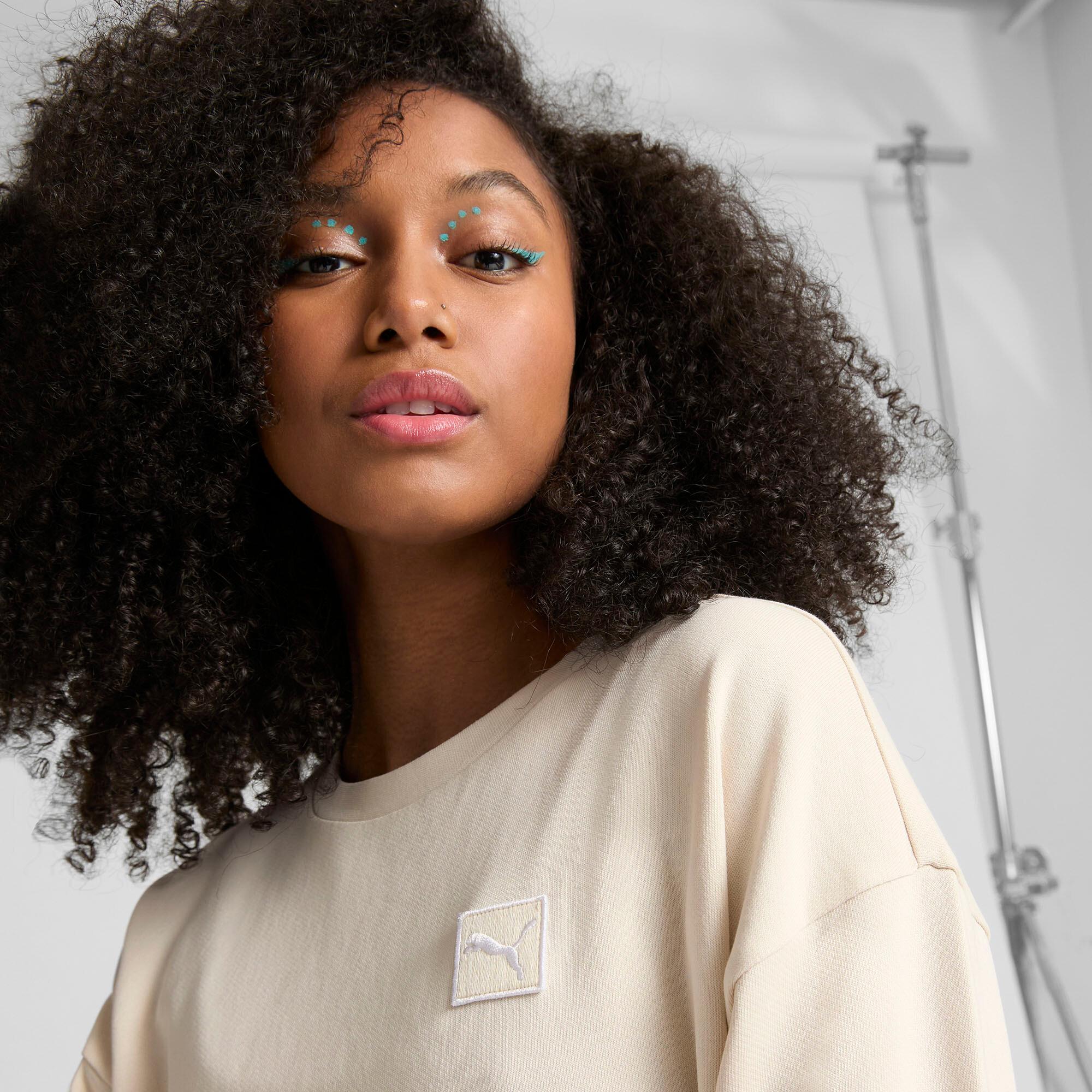 PUMA Essentials Elevated Women's Comfort Crew Sweatshirt Product Image