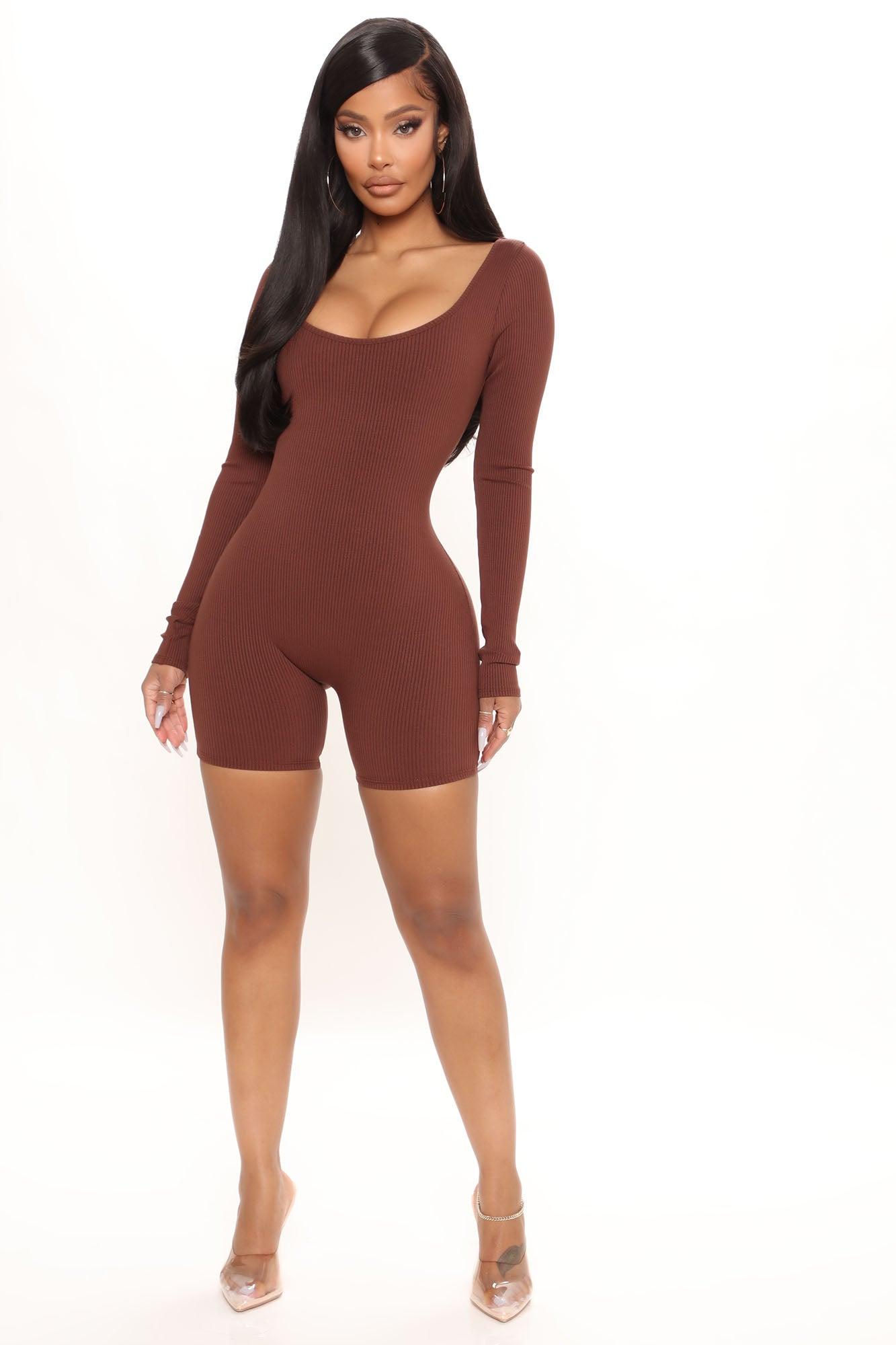 Daisy Snatched Romper - Chestnut Product Image