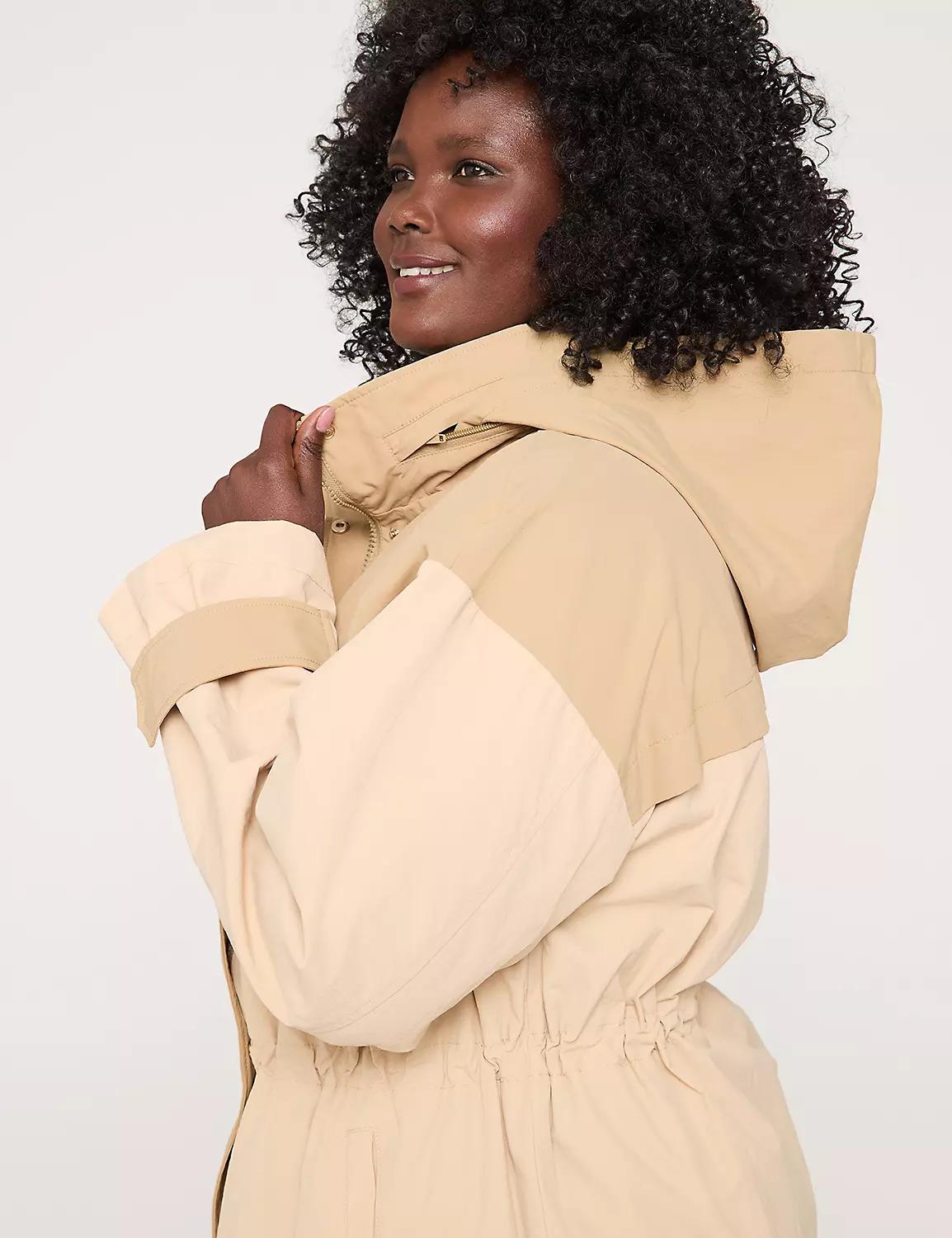 LIVI Zip-Front Colorblock Woven Jacket Product Image