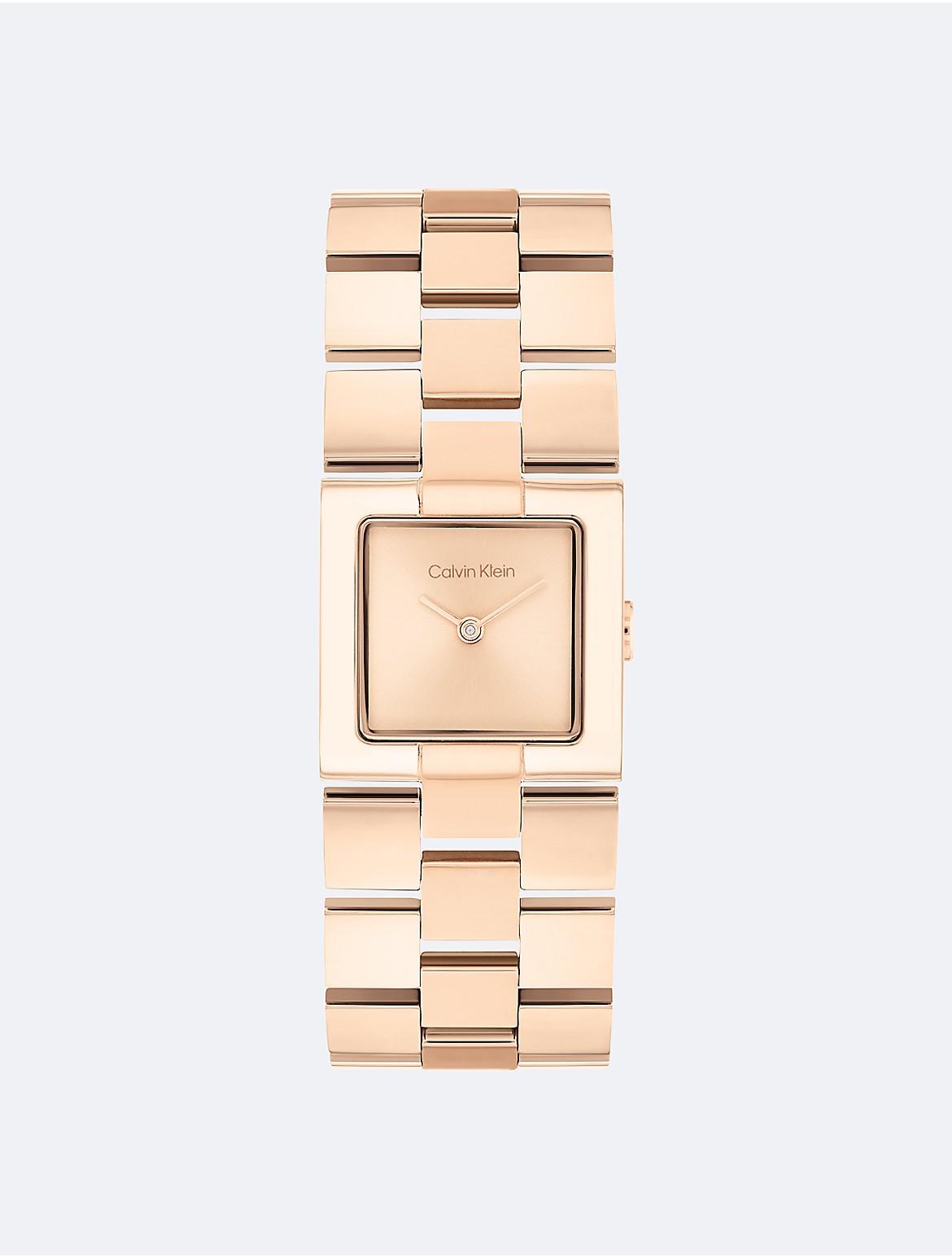 Calvin Klein Mens Grid Link Bracelet Watch - Metallic Product Image