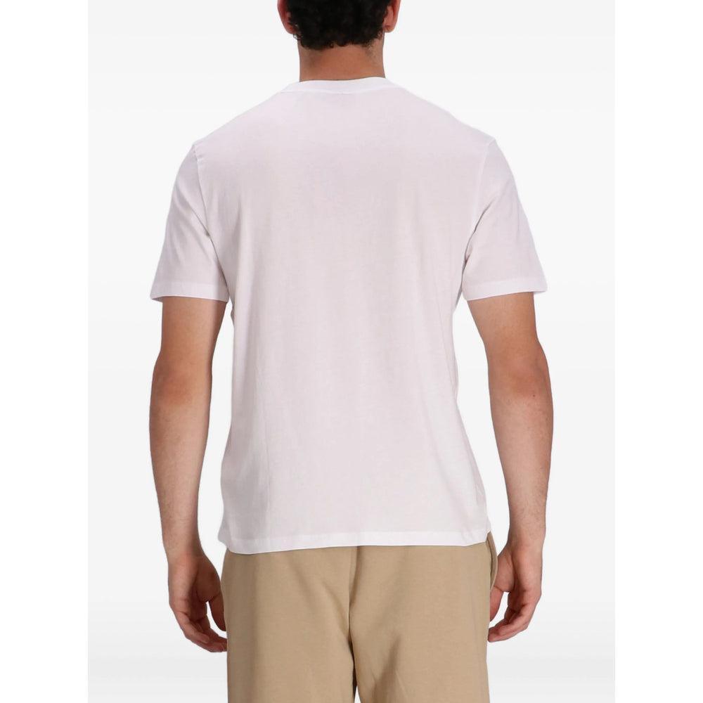 HUGO BOSS Cotton Jersey T-shirt With Mixed-print Logo In White Product Image