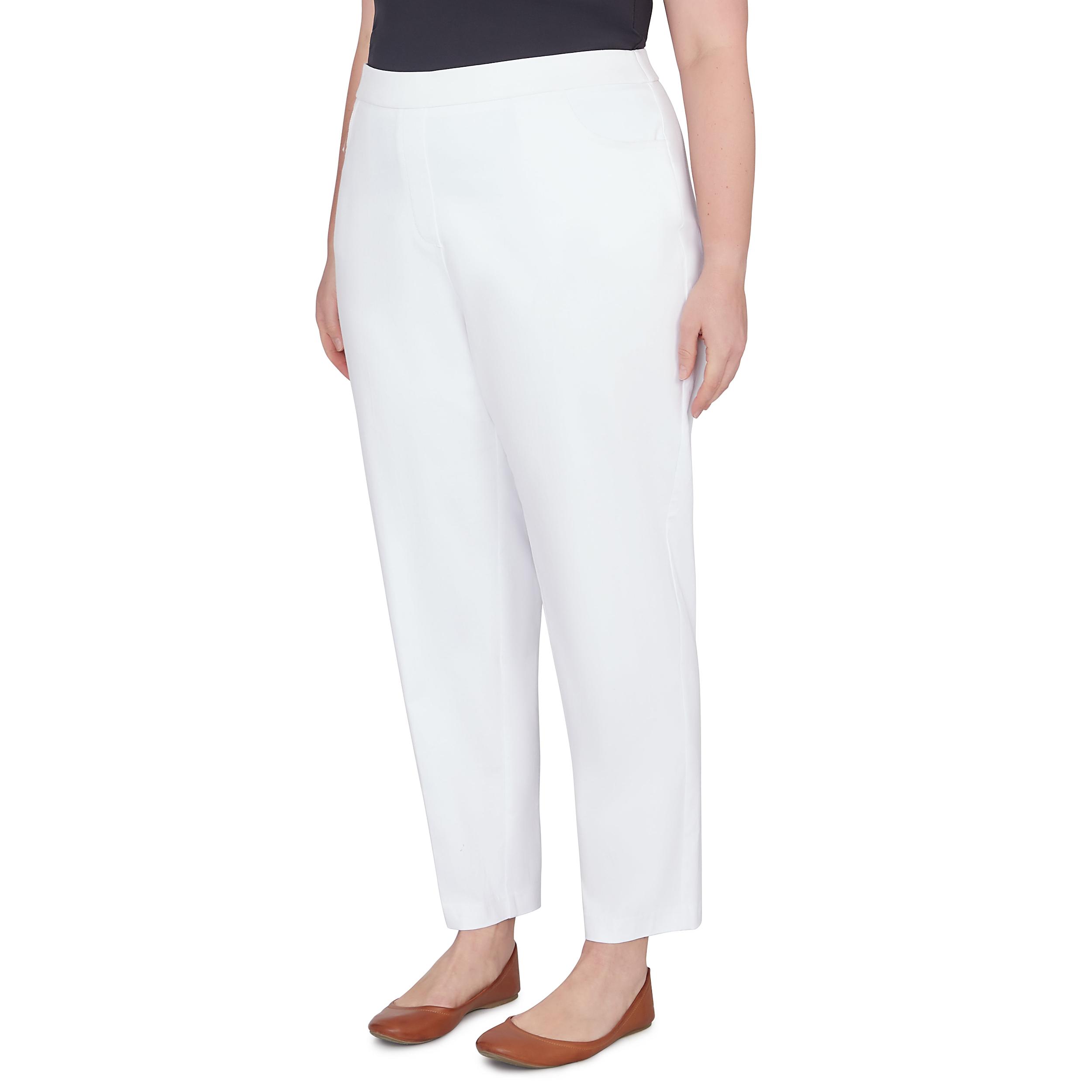 Alfred Dunner Plus Classic Allure Fit Proportioned Pant with Elastic Comfort Waistband Short Length Product Image