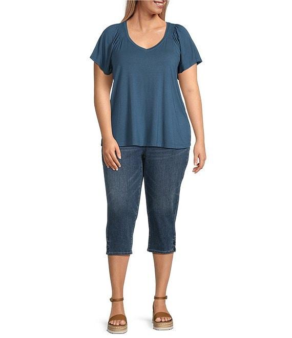 NYDJ Plus Size Marilyn Straight Crop Denim Jeans Product Image