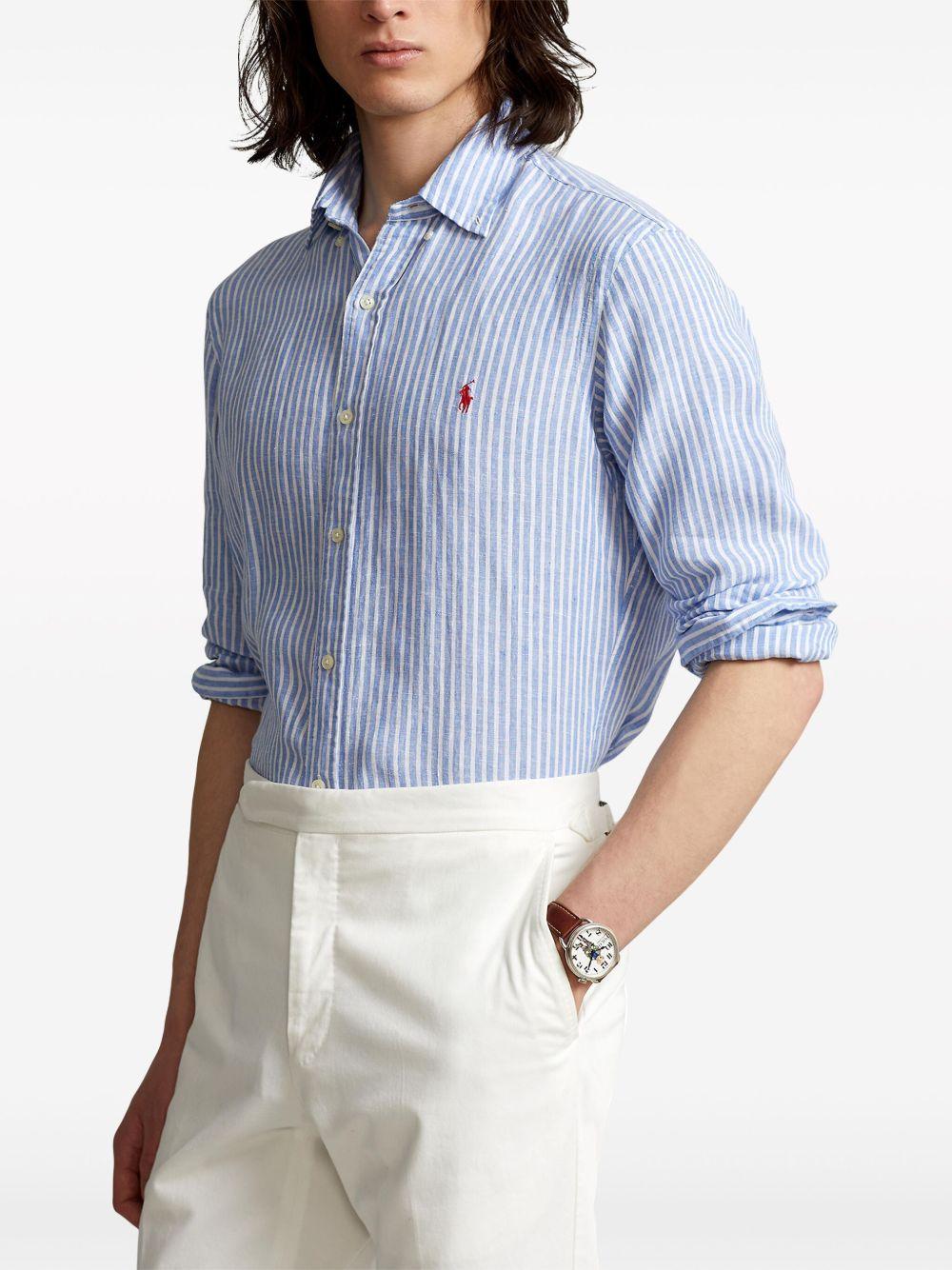 Polo Pony-embroidered linen shirt Product Image