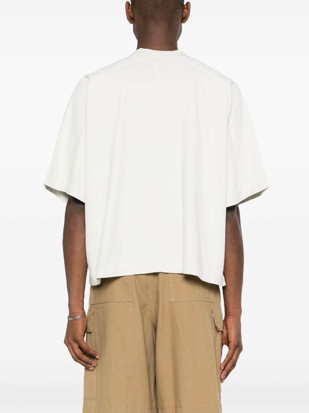 panelled organic-cotton T-shirt Product Image