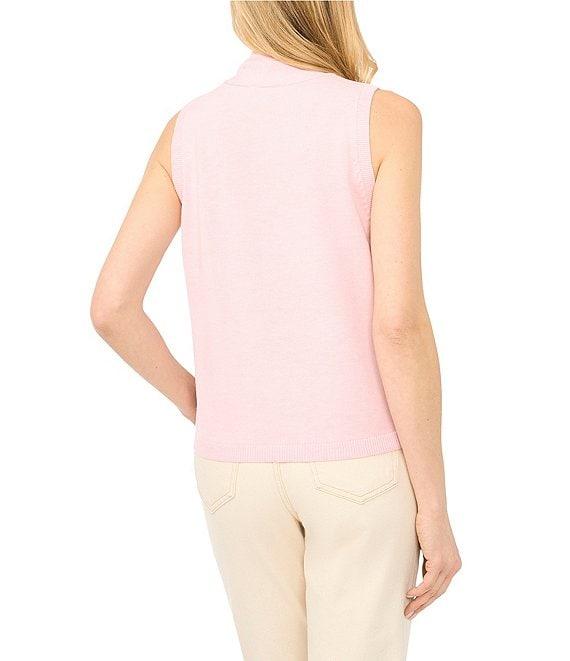 CeCe Knit Tie Neck Sleeveless Tank Product Image