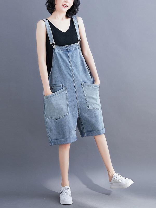 Original With Pocket Denim Overalls Product Image