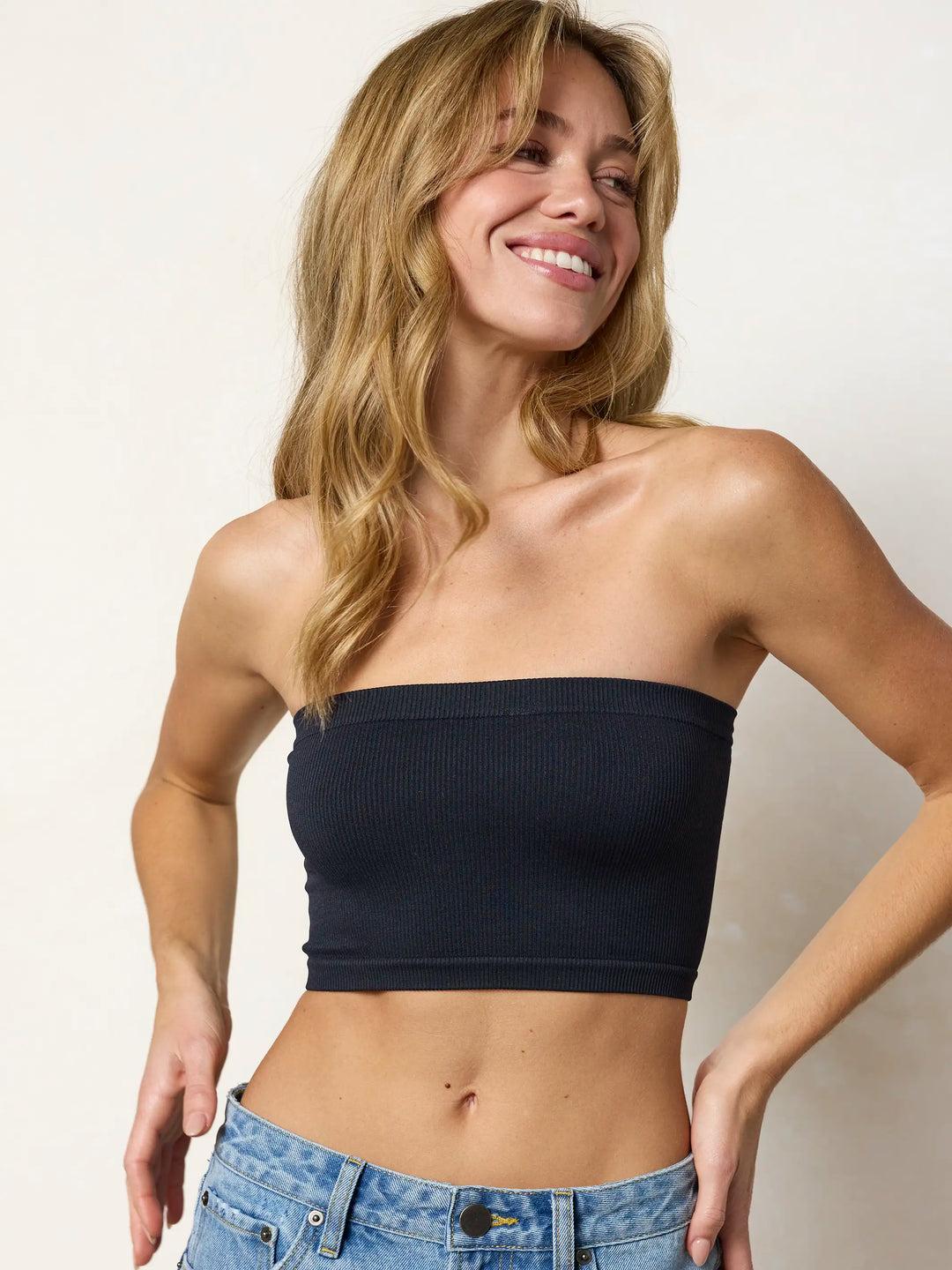 Seamless Ribbed Bandeau Top Product Image