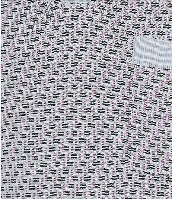 Murano Modern Performance Johnny Collar Short Sleeve Knit Sweater Product Image