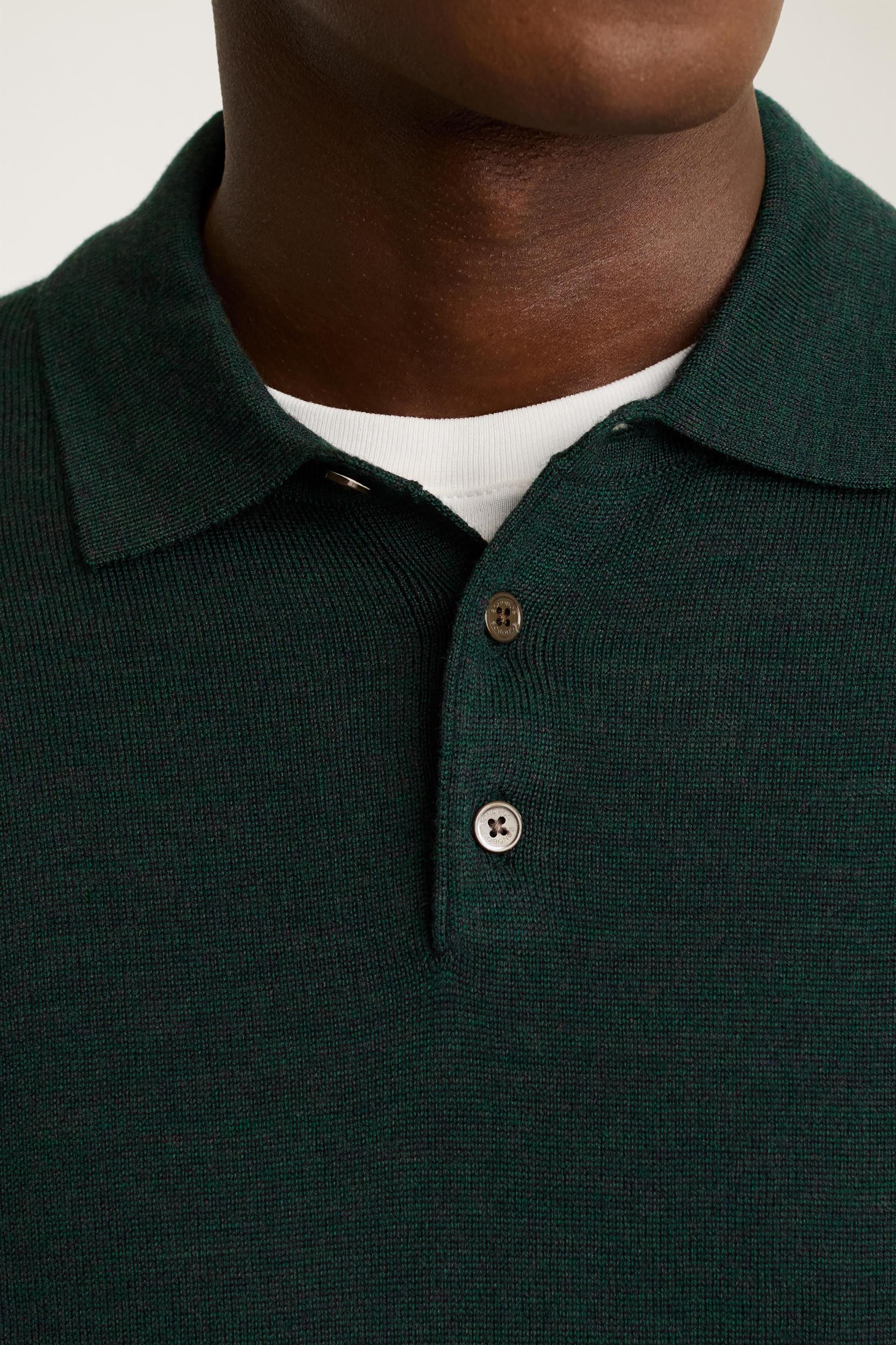 Hudson Long Sleeve Sweater Polo Product Image