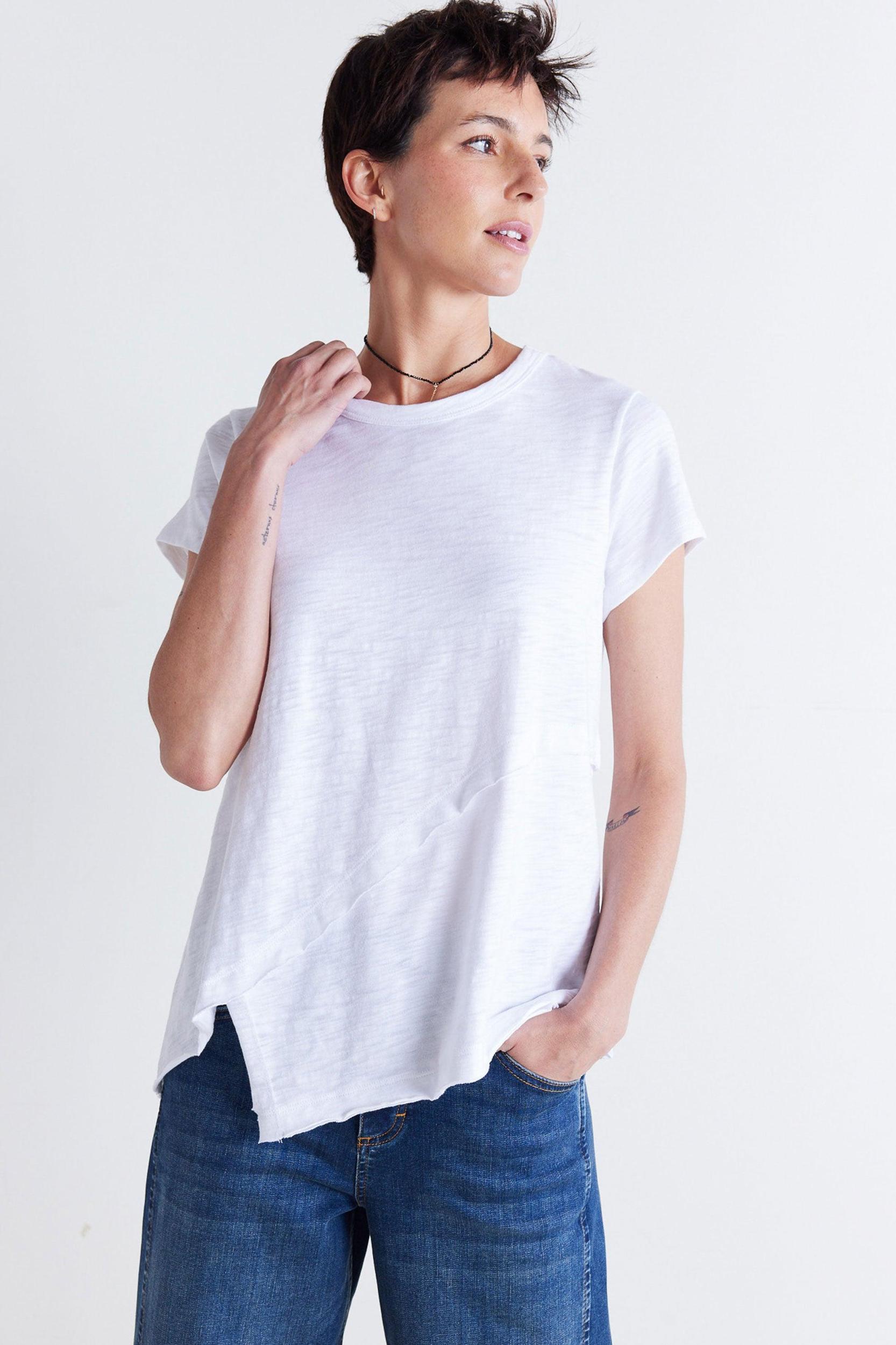 Inner Glow Asymmetric Short Sleeve Top Product Image