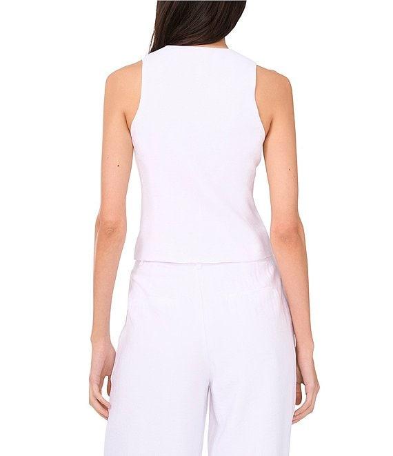1. STATE Rumple Button Front V-Neck Coordinating Sleeveless Vest Product Image