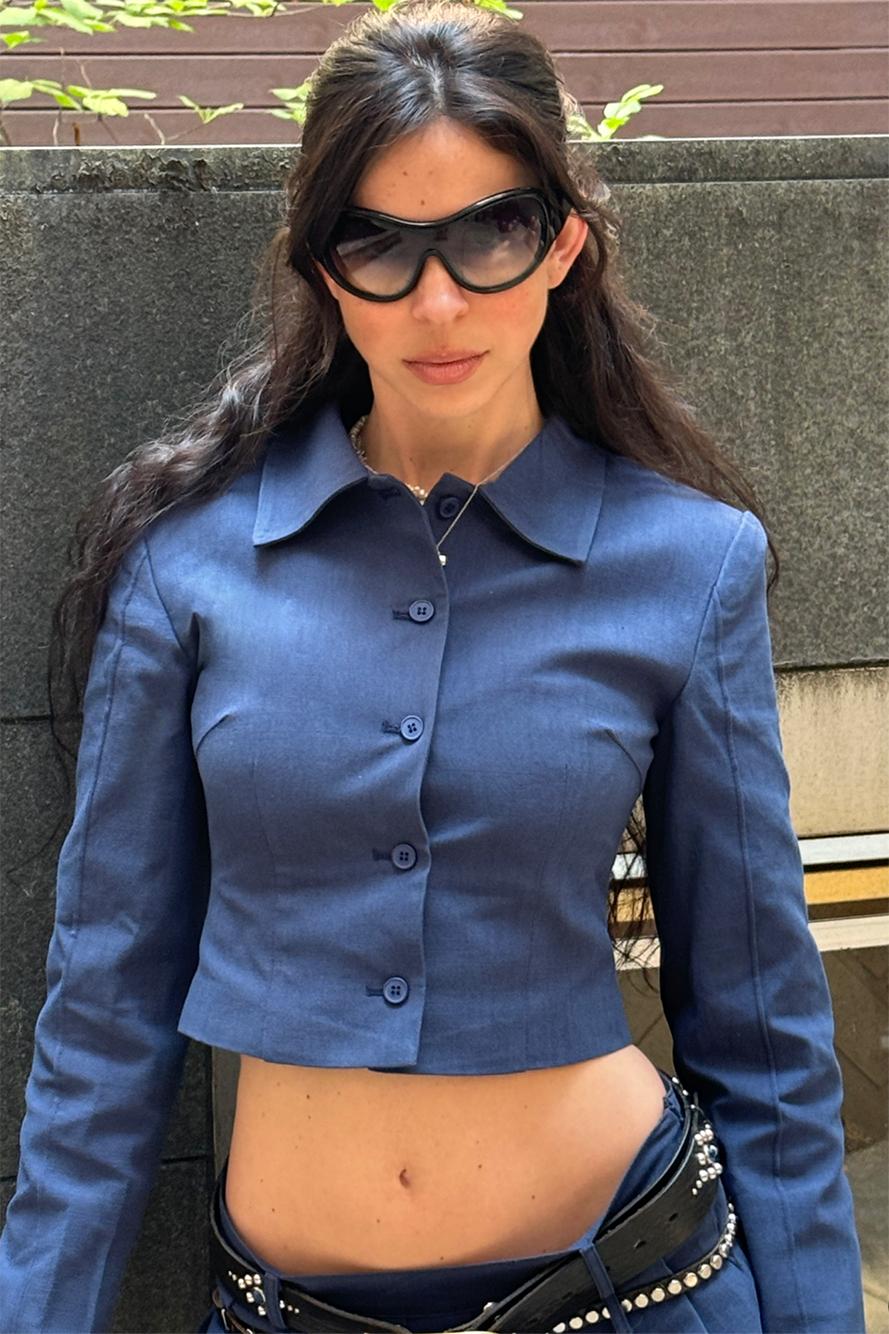 Endless Pleated Skort Navy Product Image