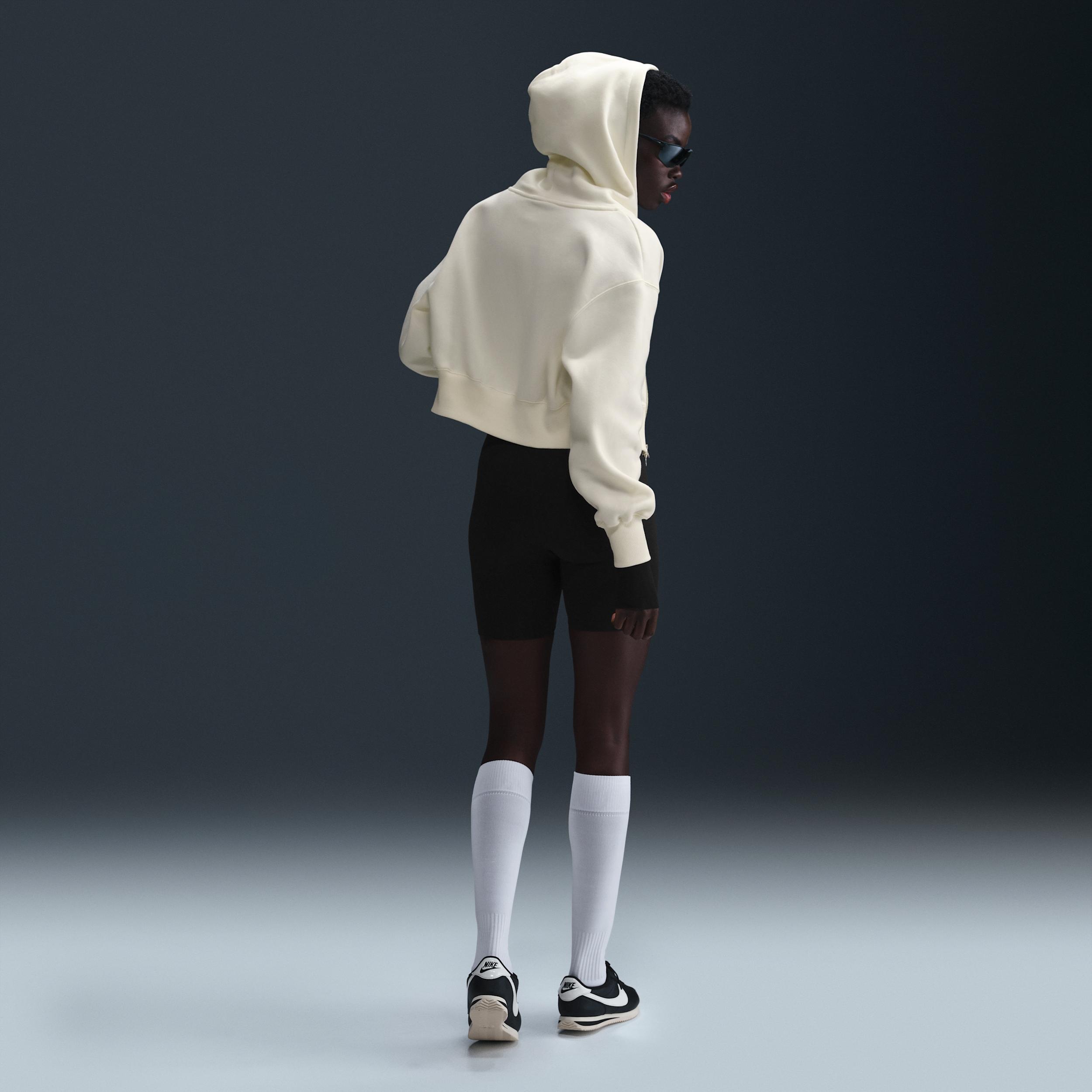 Womens Nike Sportswear Phoenix Fleece Loose Cropped Full-Zip Hoodie | HJ0940-133 Product Image