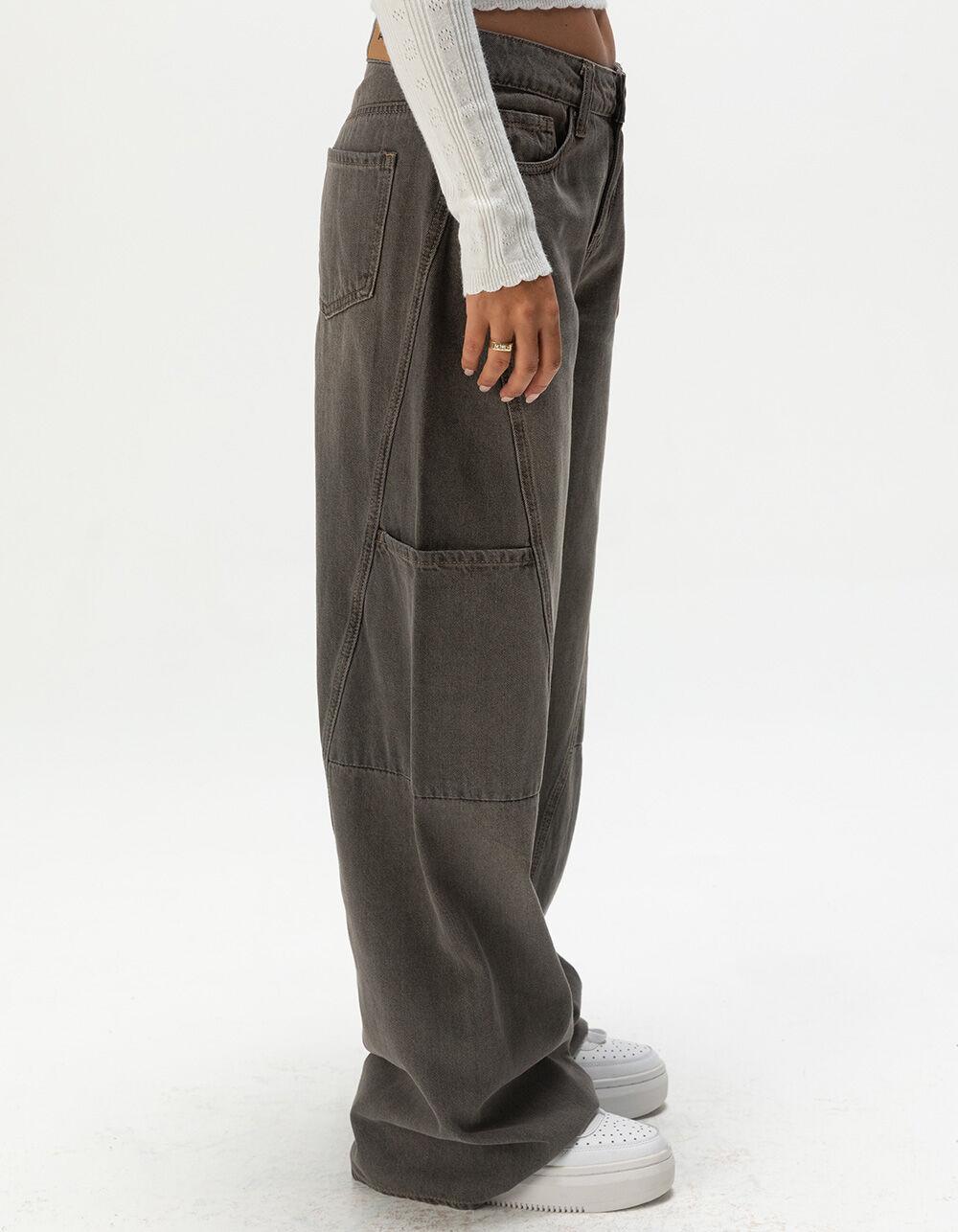 RSQ Womens Horizontal Seam Wide Leg Jeans - GREY DENIM Product Image