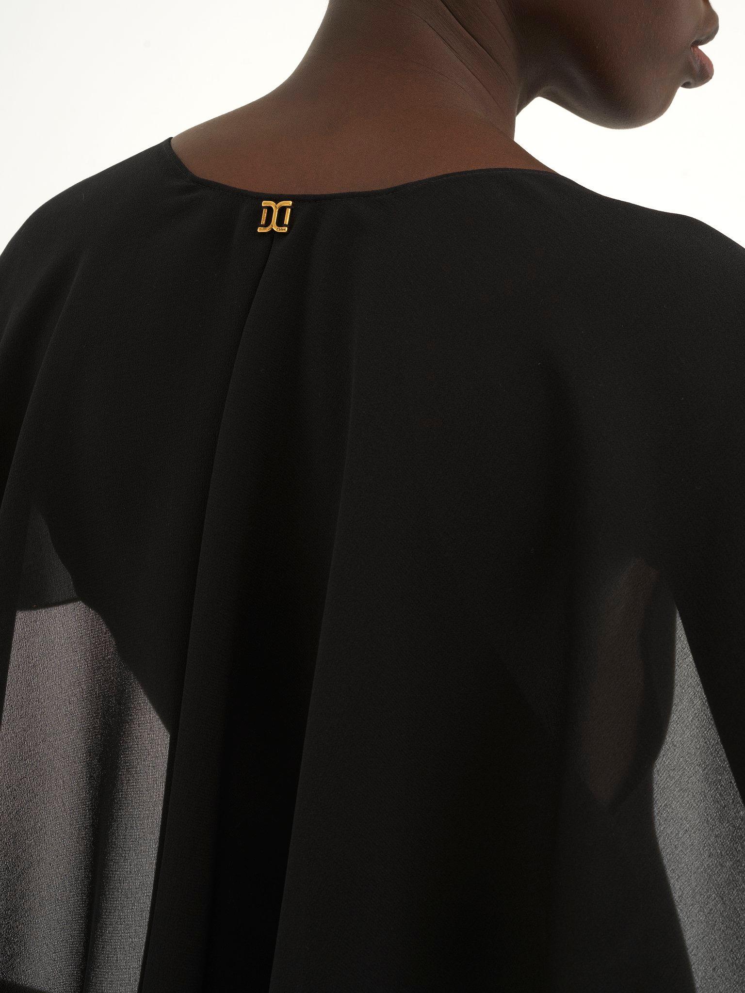 Cape top in silk georgette Product Image