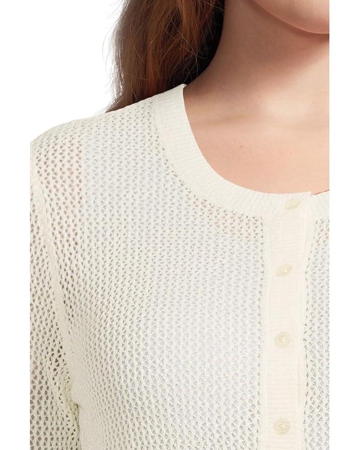 Women's Mod-o-doc Long Sleeve Button Front Open Knit Sweater Product Image