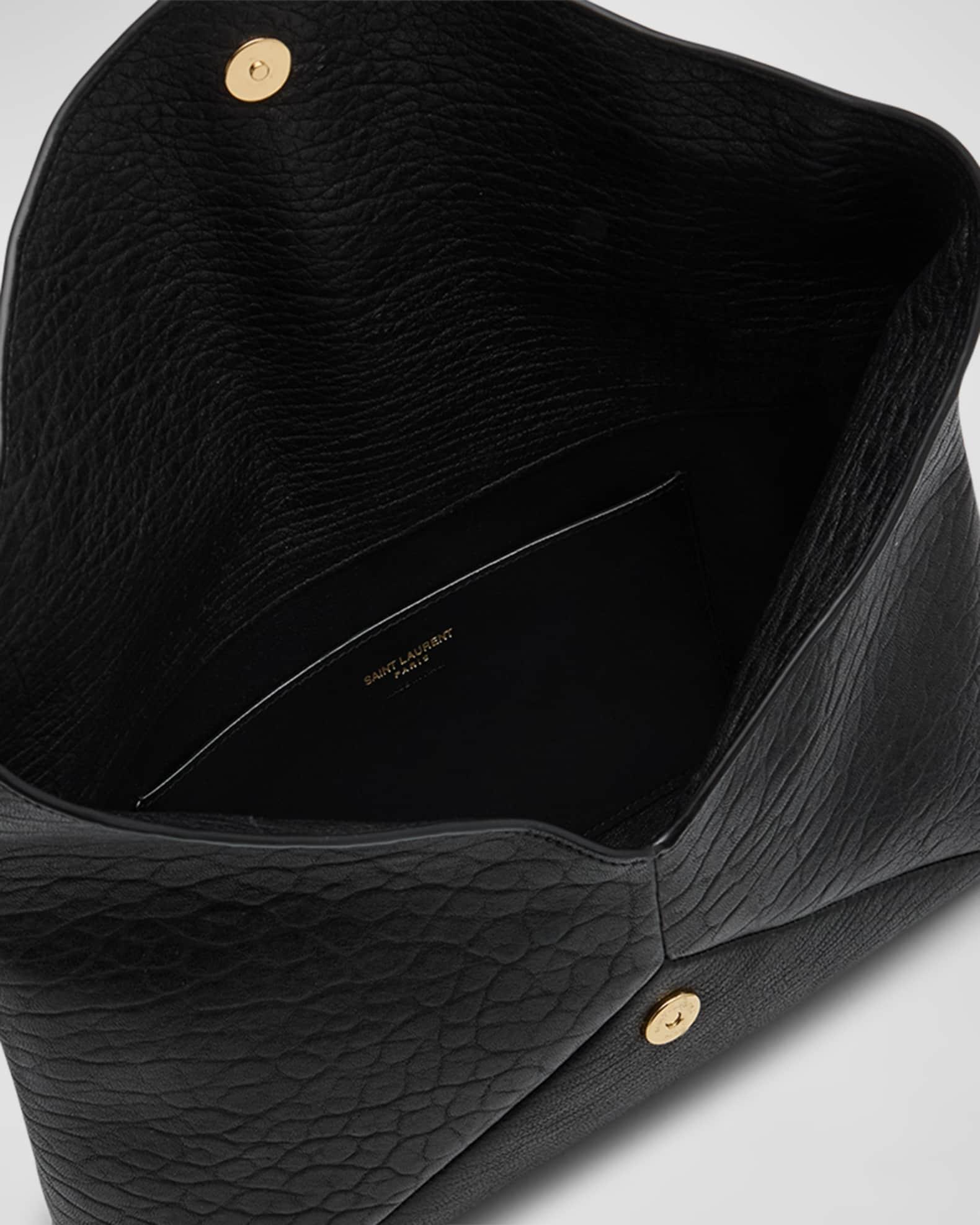 Large YSL Envelope Pouch Clutch Bag in Leather  Product Image