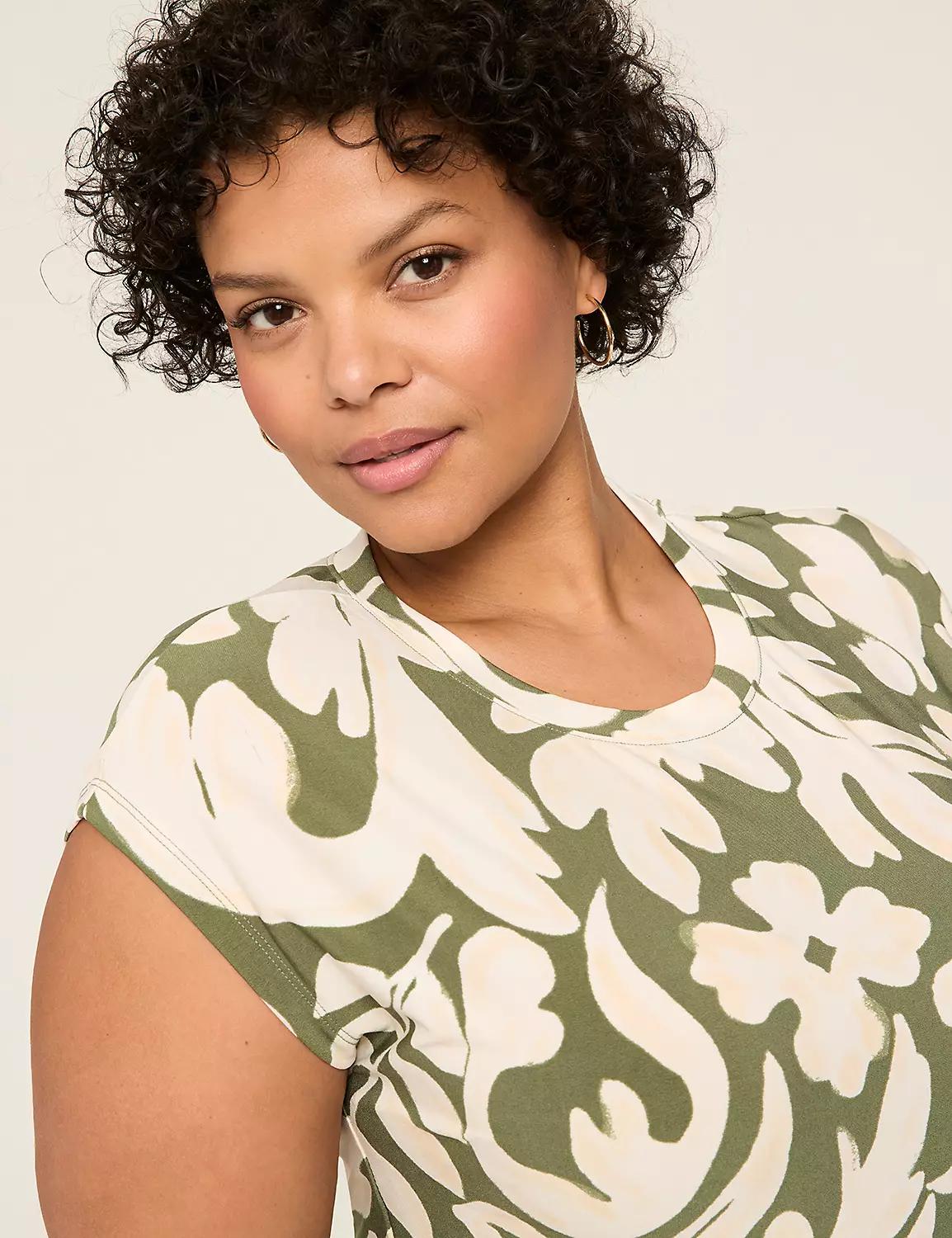 Front-Twist Jersey Midi Dress Product Image